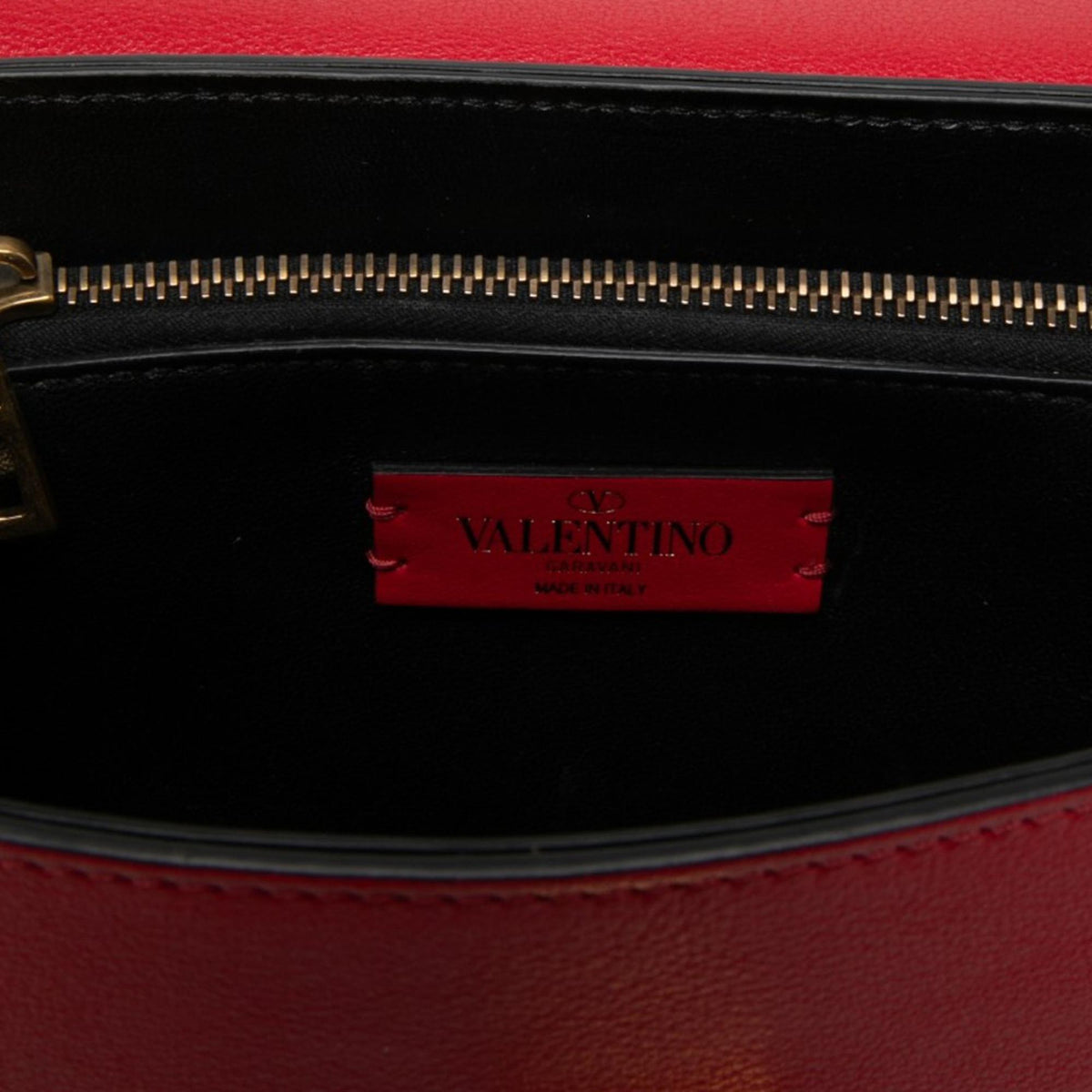 Valentino Medium Grained Calfskin VRing Top Handle Bag