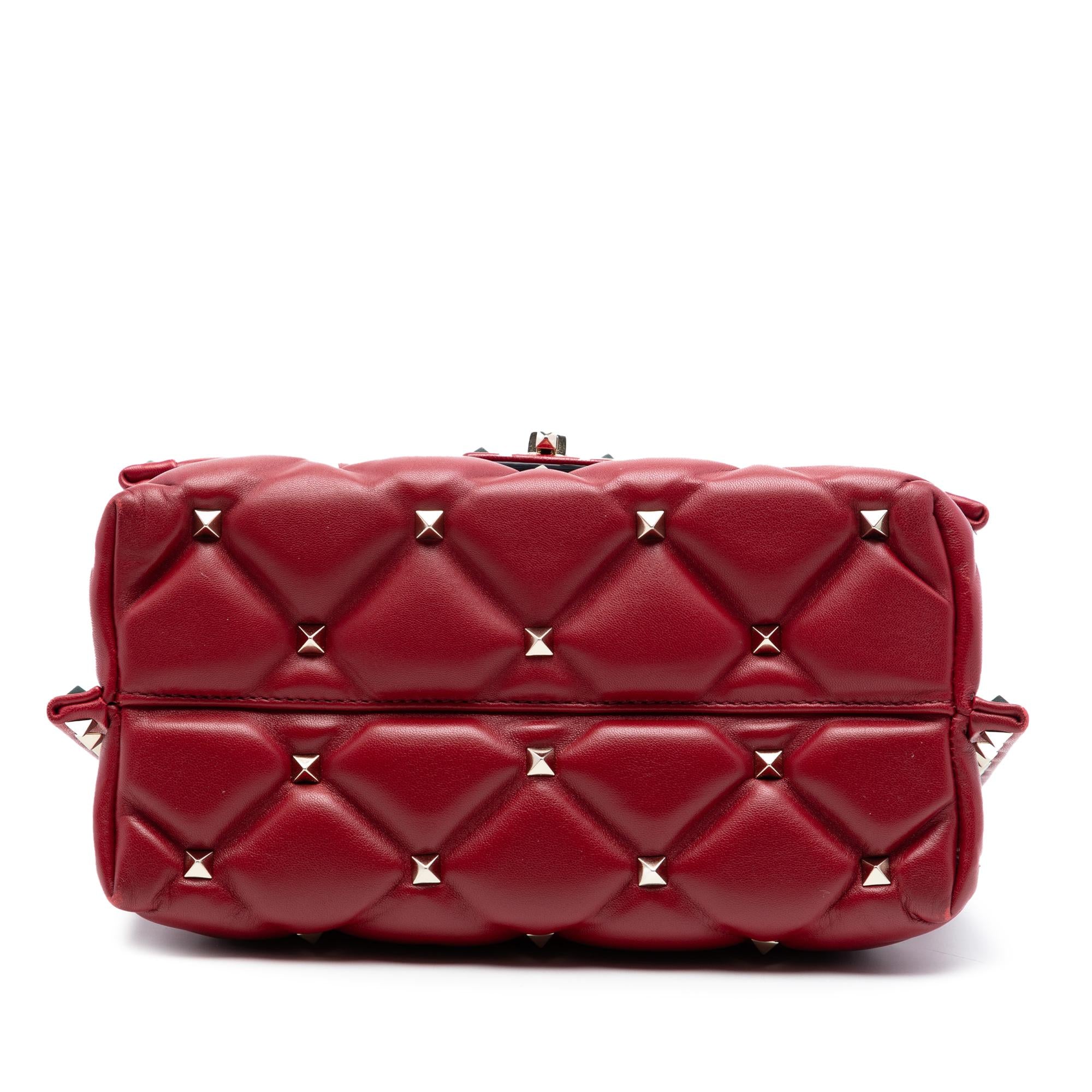 Valentino Medium Lambskin Candystud Top Handle Satchel