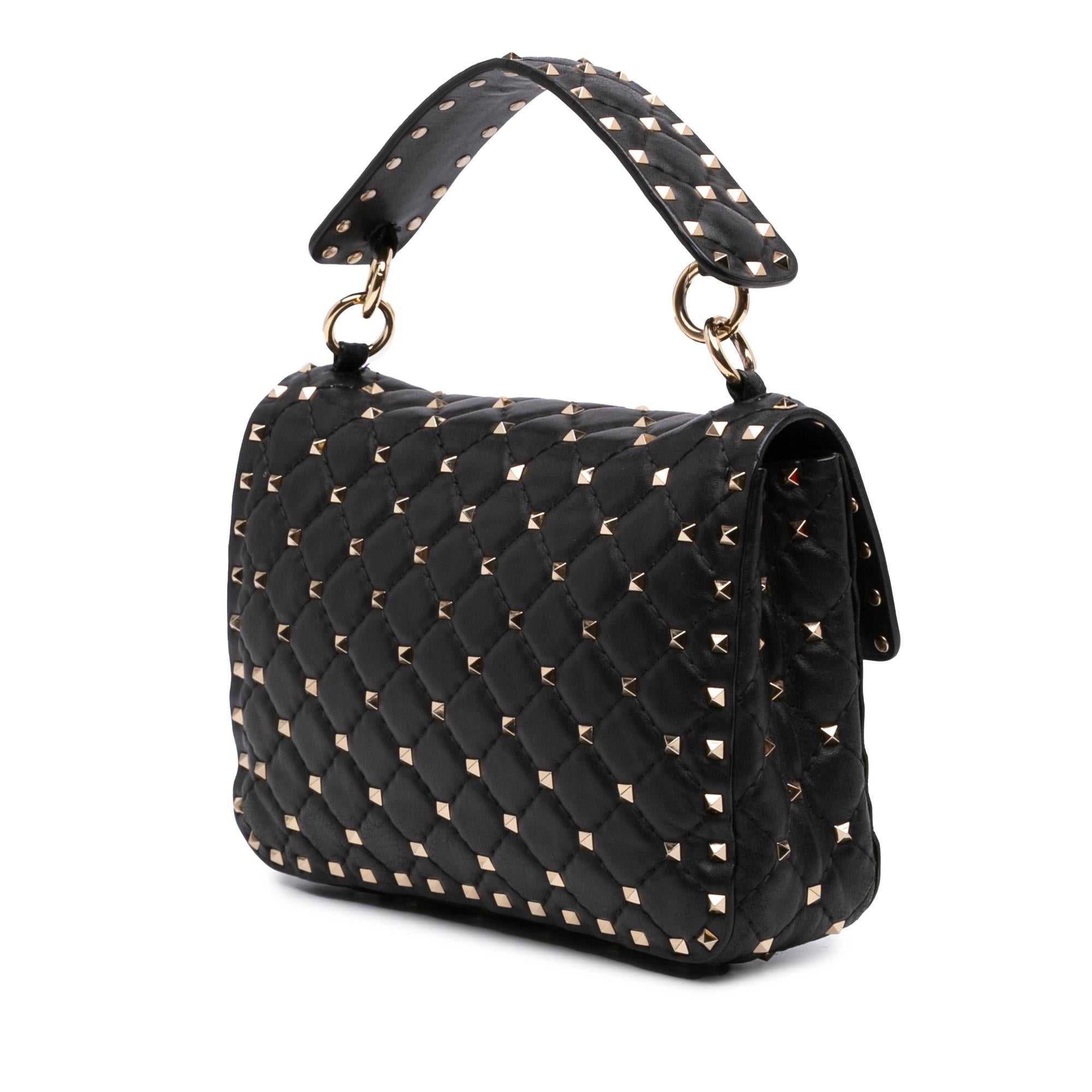 Valentino Medium Lambskin VLTN Rockstud Spike Satchel