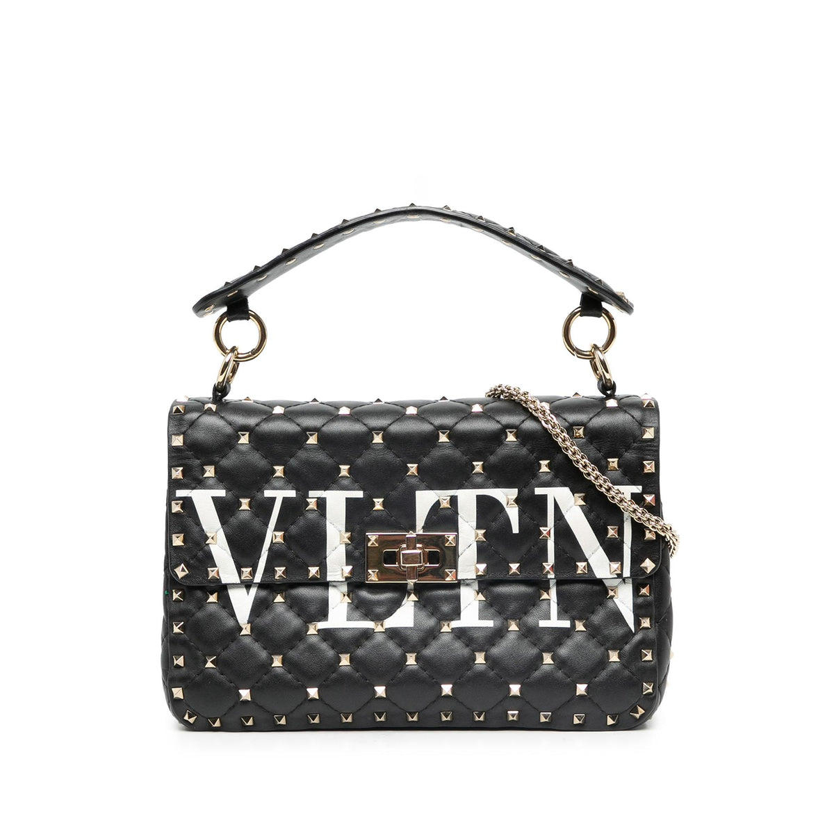 Valentino Medium Lambskin VLTN Rockstud Spike Satchel