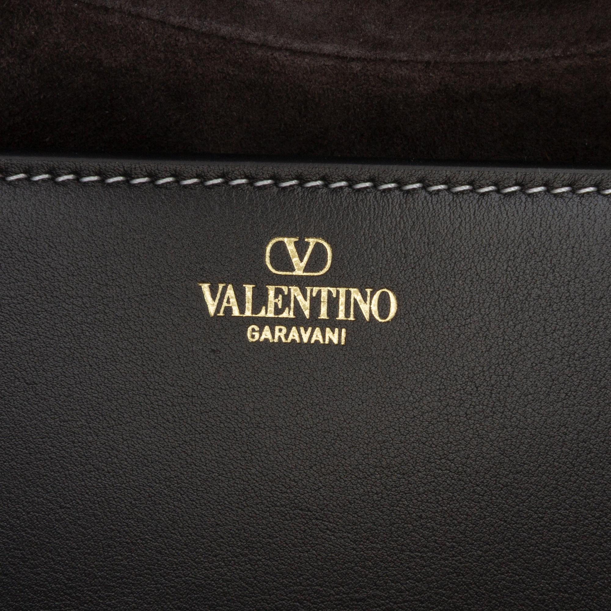 Valentino Medium Leather Ohval Flap Bag