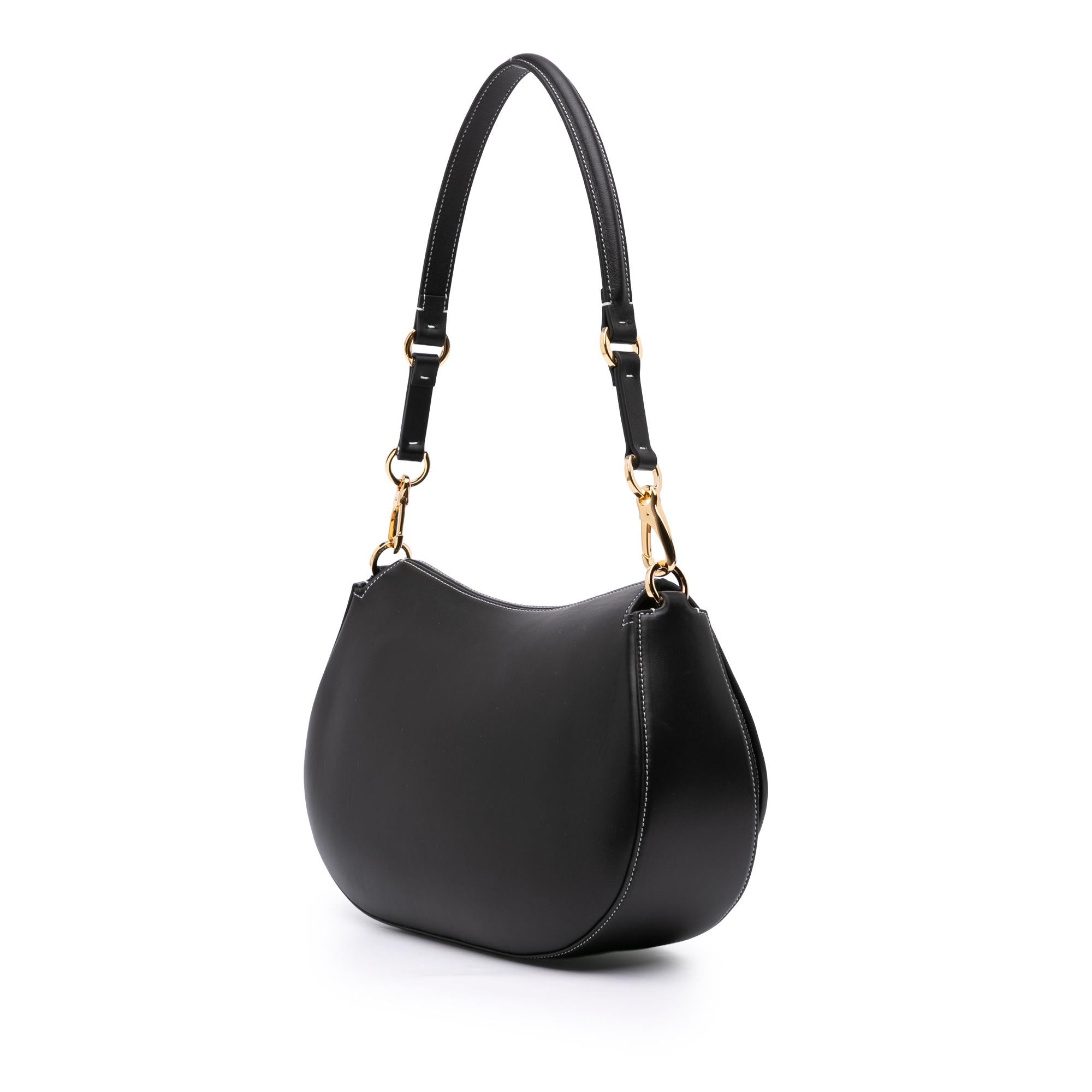 Valentino Medium Leather Ohval Flap Bag