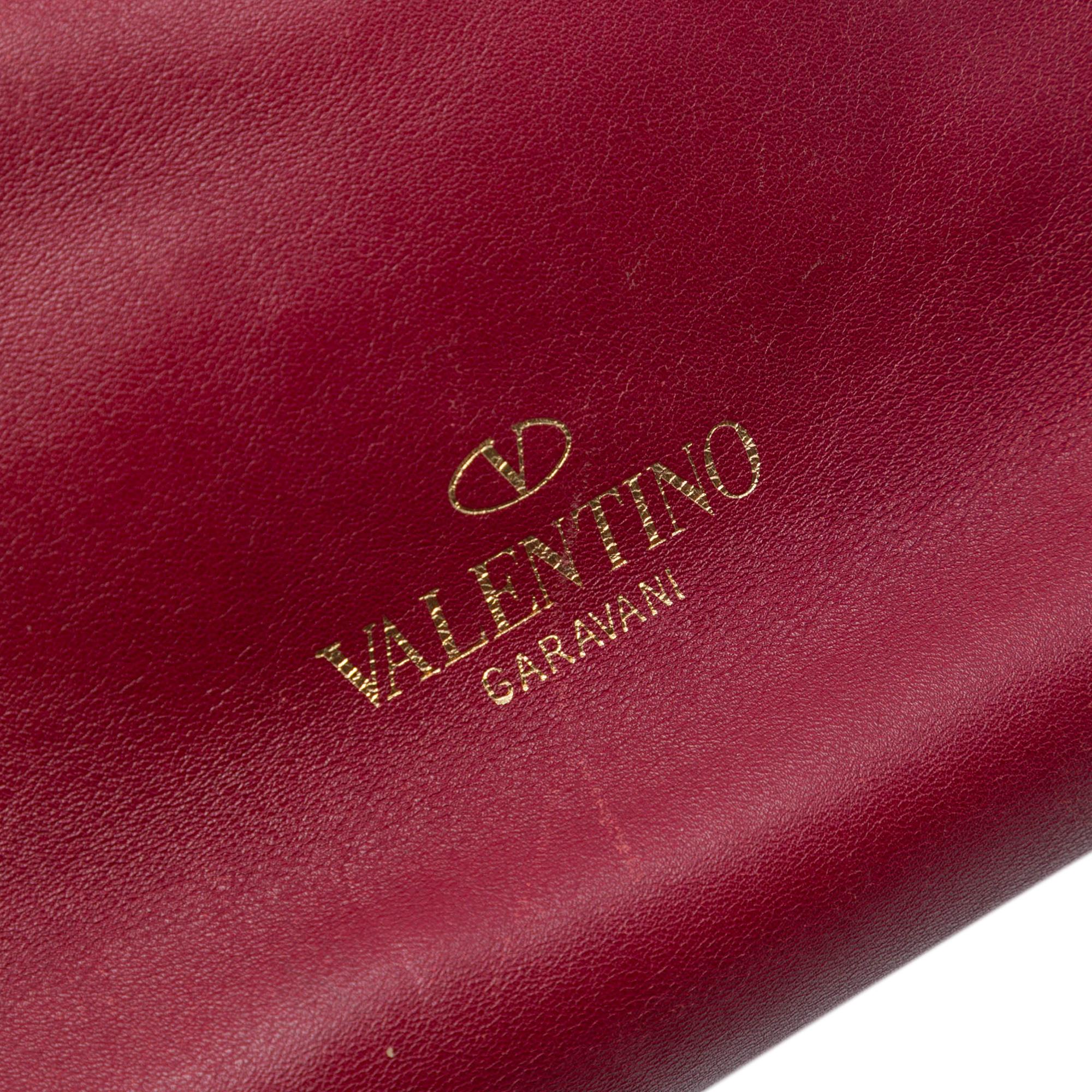Valentino Medium Leather Rockstud Double Handle Tote