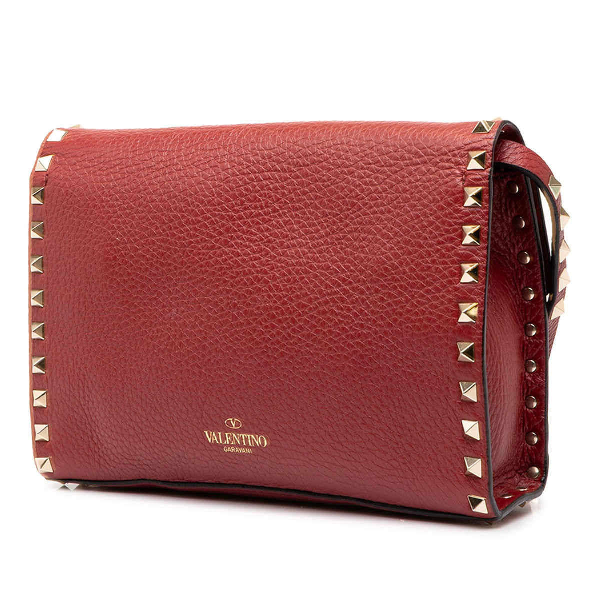 Valentino Medium Pebbled Calfskin Rockstud Flip Lock Crossbody