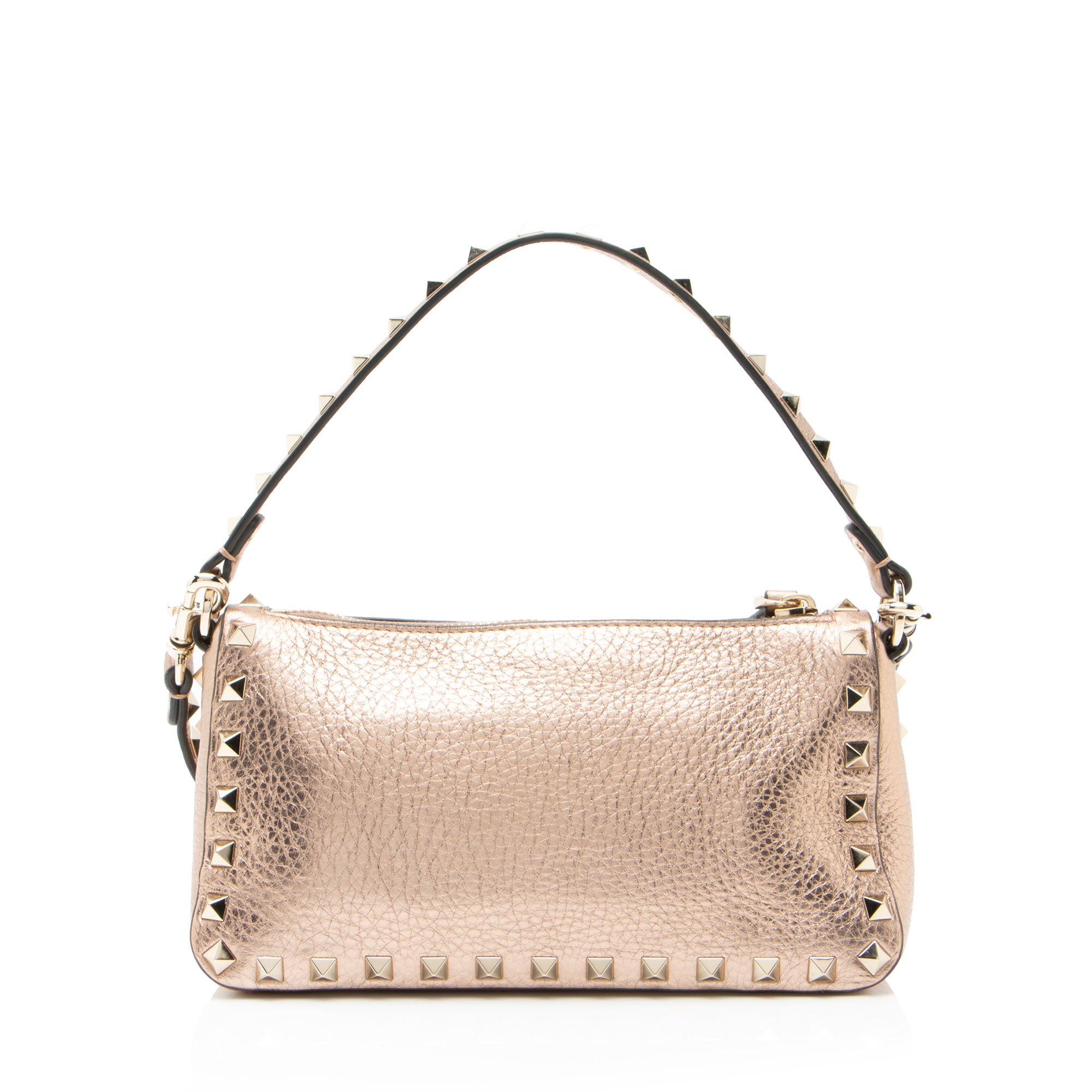 Valentino Metallic Calfskin Rockstud Small Shoulder Bag
