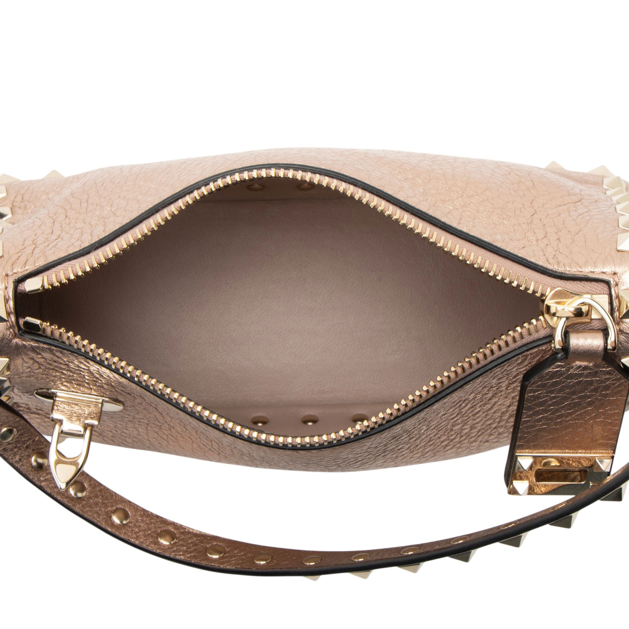 Valentino Metallic Calfskin Rockstud Small Shoulder Bag
