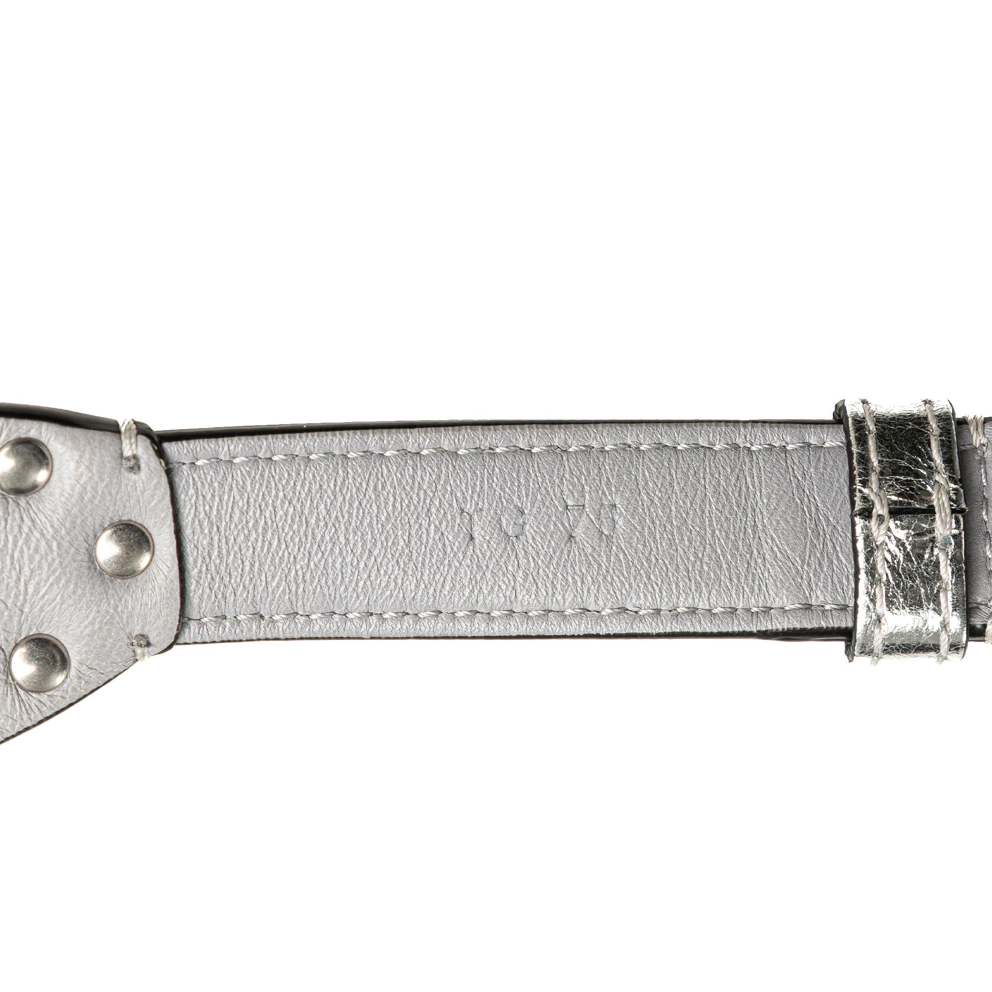 Valentino Metallic Craquele Nappa Rockstud Spike Belt Bag