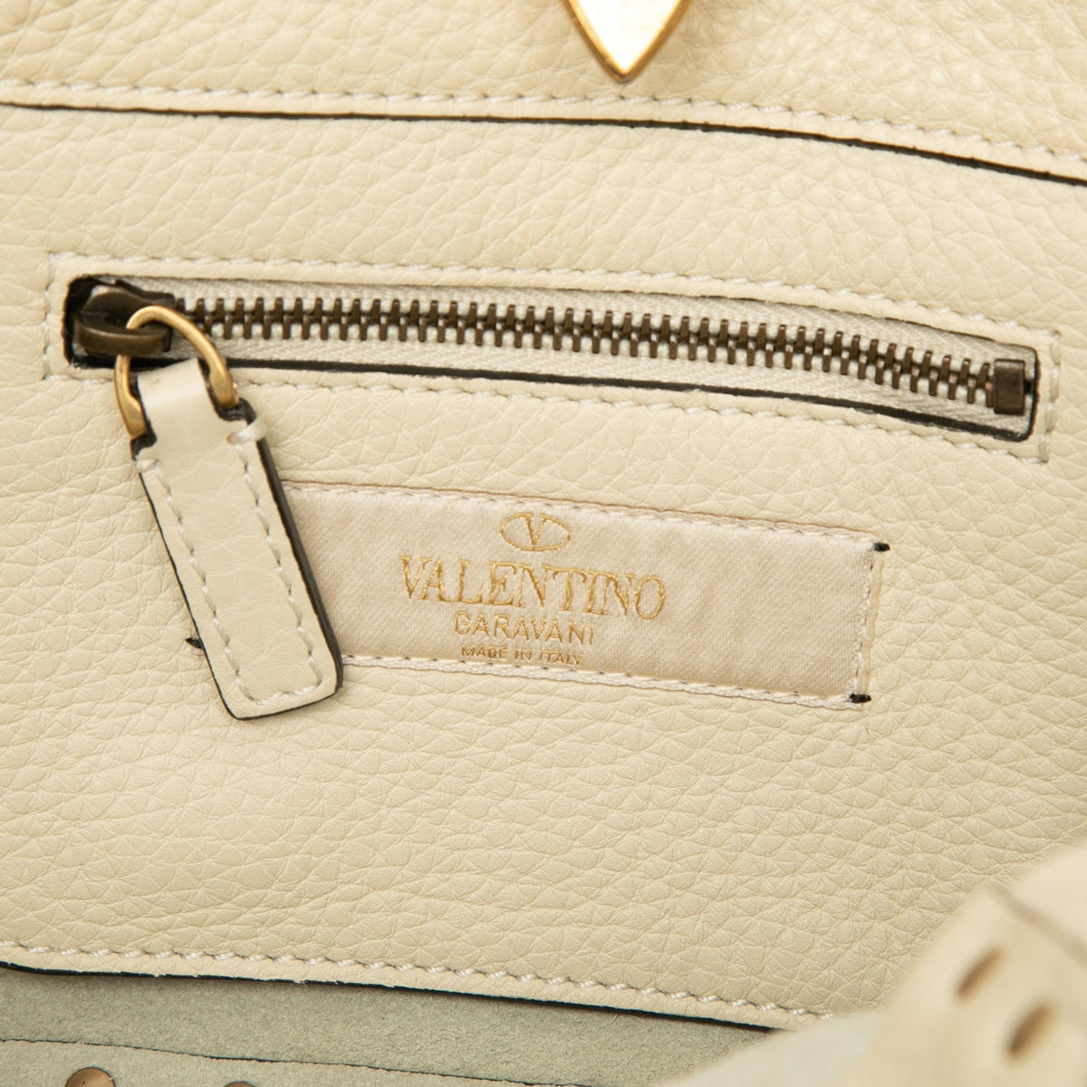 Valentino Mini Grained Calfskin Rockstud Rolling Trapeze Satchel