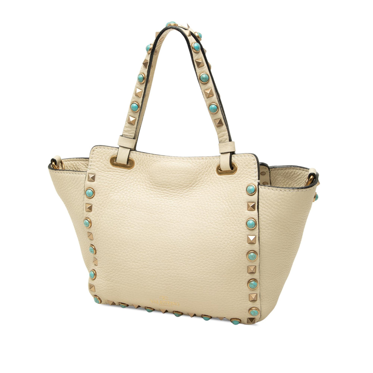 Valentino Mini Grained Calfskin Rockstud Rolling Trapeze Satchel
