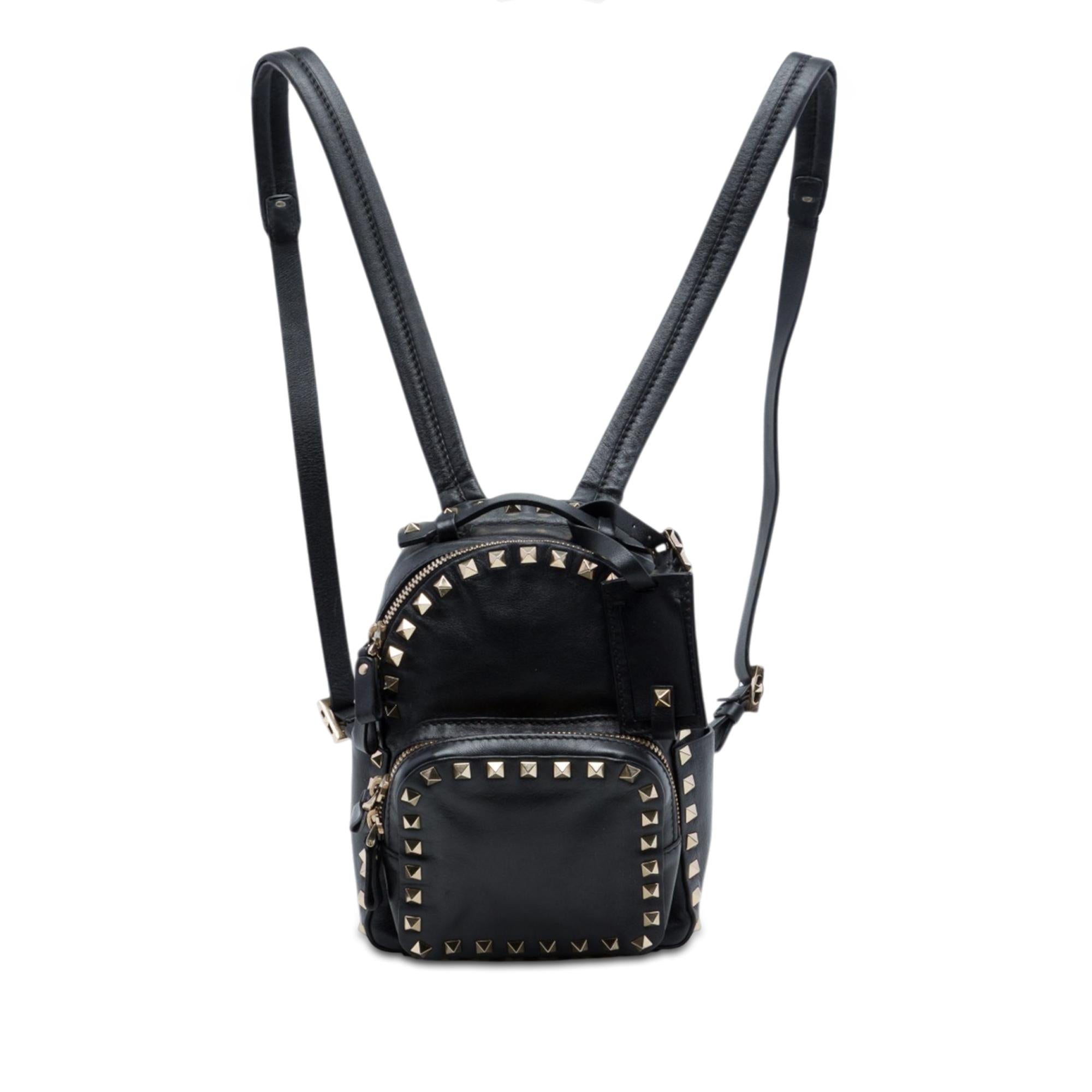 Valentino Mini Leather Rockstud Backpack