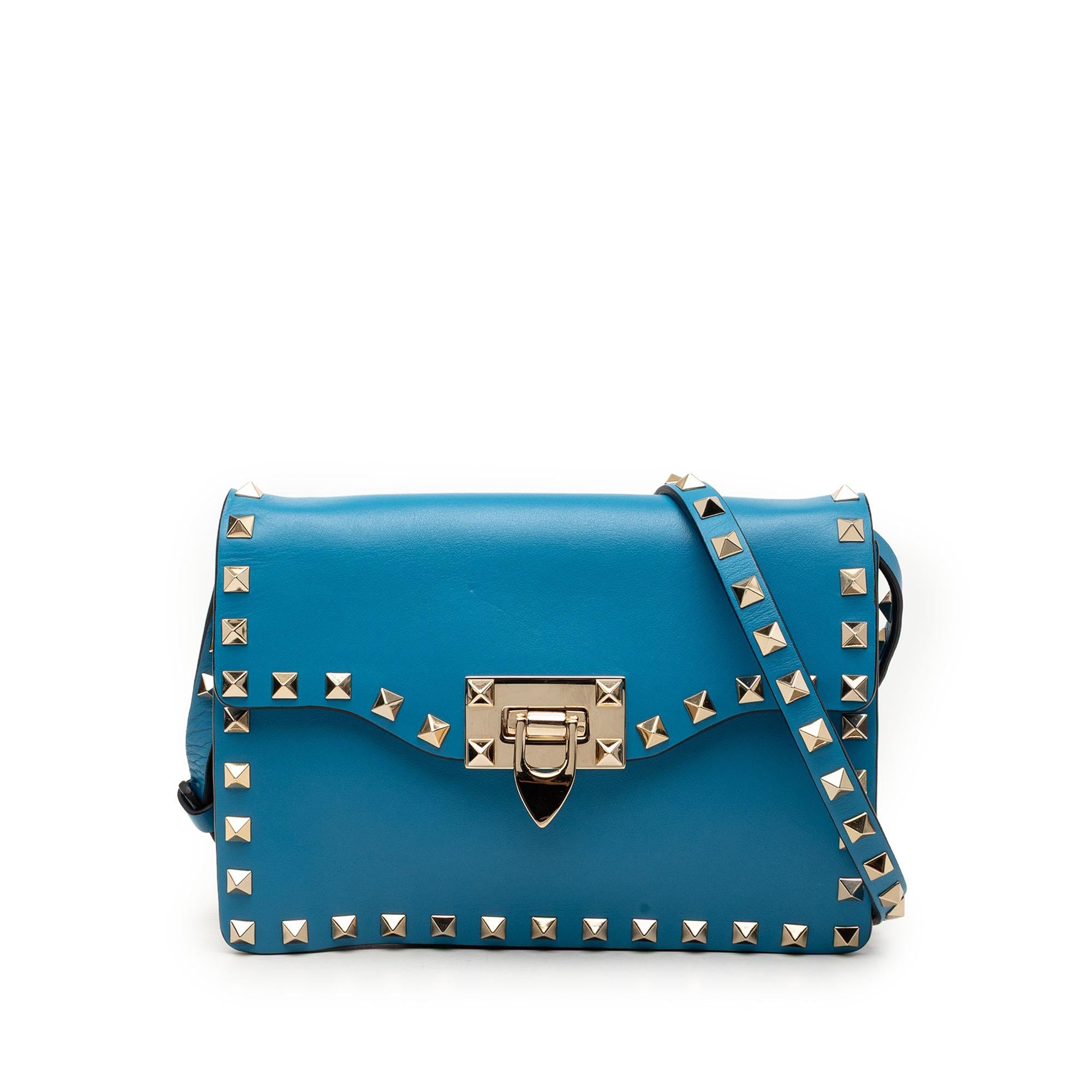 Valentino Mini Leather Rockstud Flap Crossbody