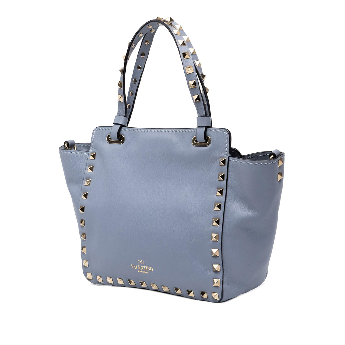 Valentino Mini Leather Rockstud Trapeze Satchel