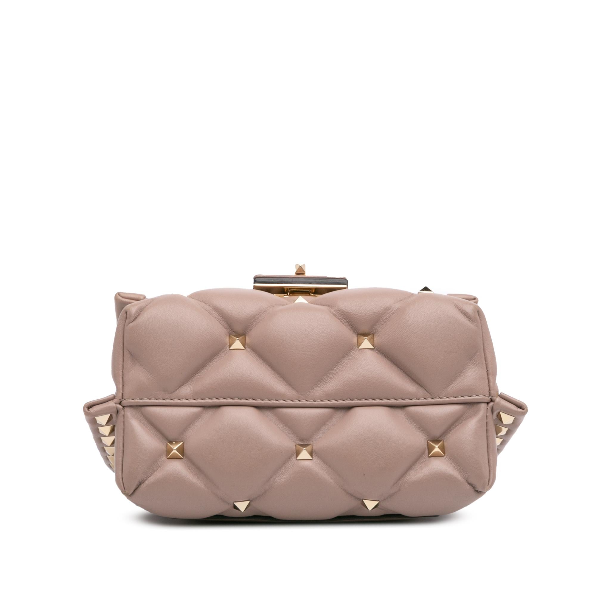 Valentino Mini Nappa Candystud Top Handle Bag