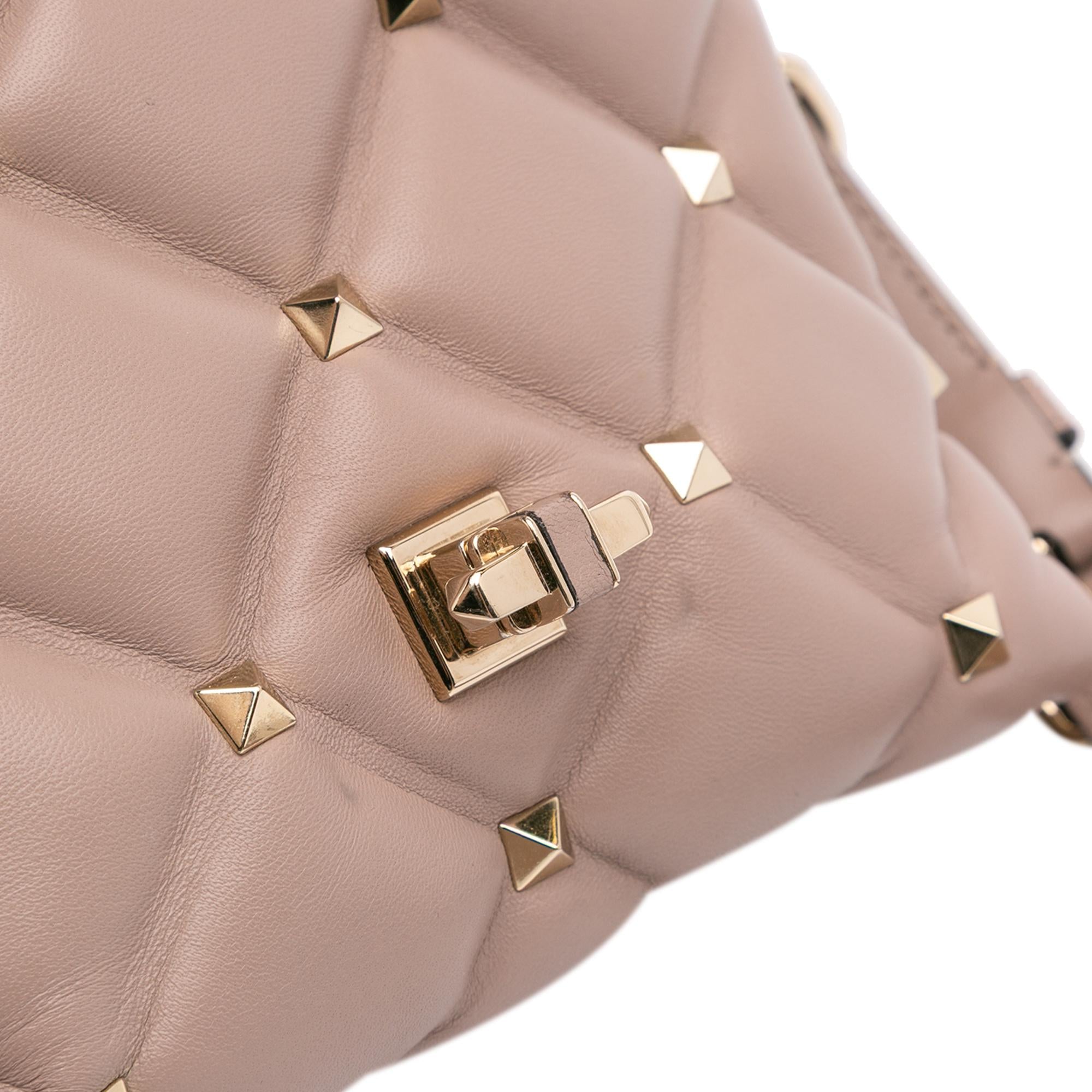 Valentino Mini Nappa Candystud Top Handle Bag