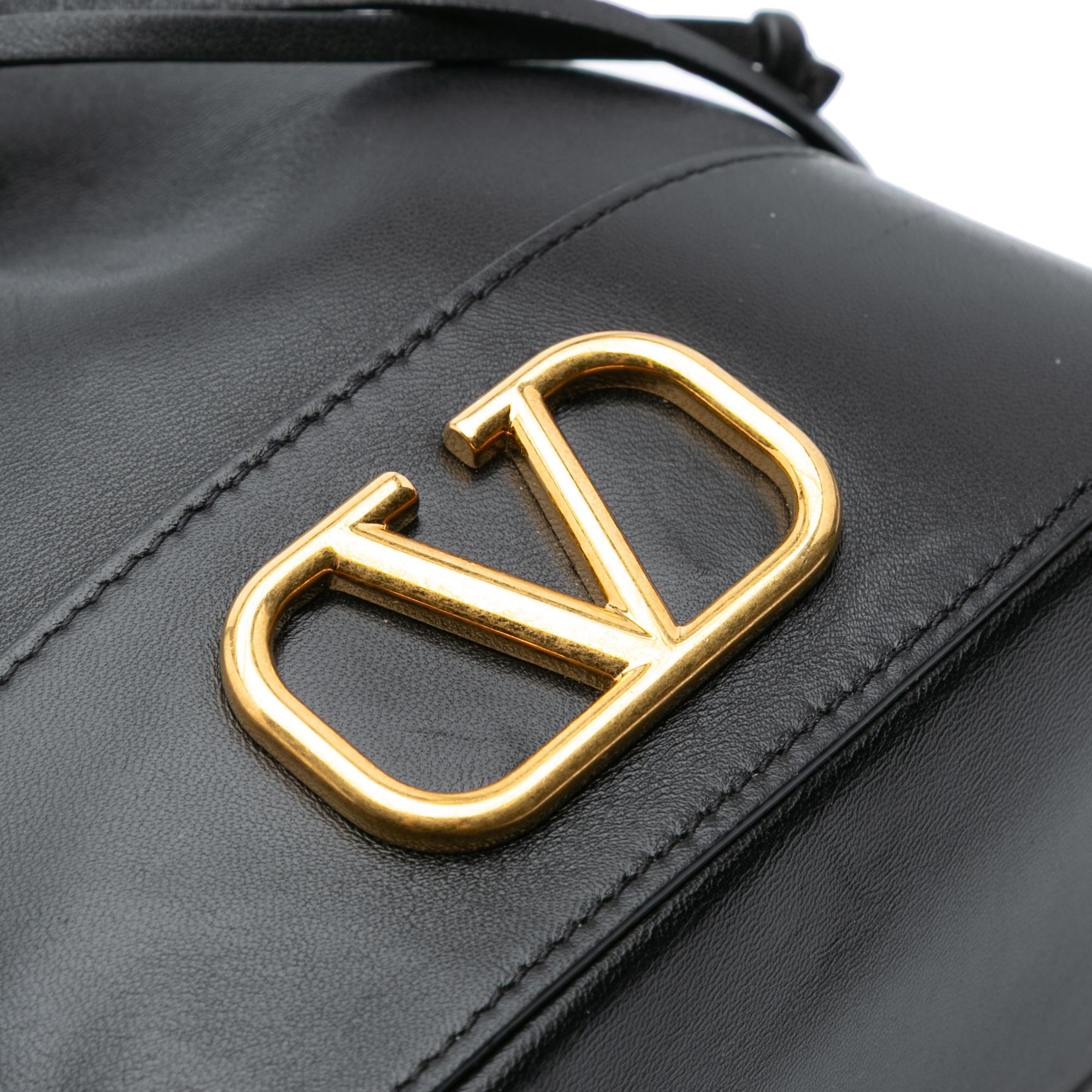Valentino Mini Nappa Leather VLogo Signature Chain Bucket Bag