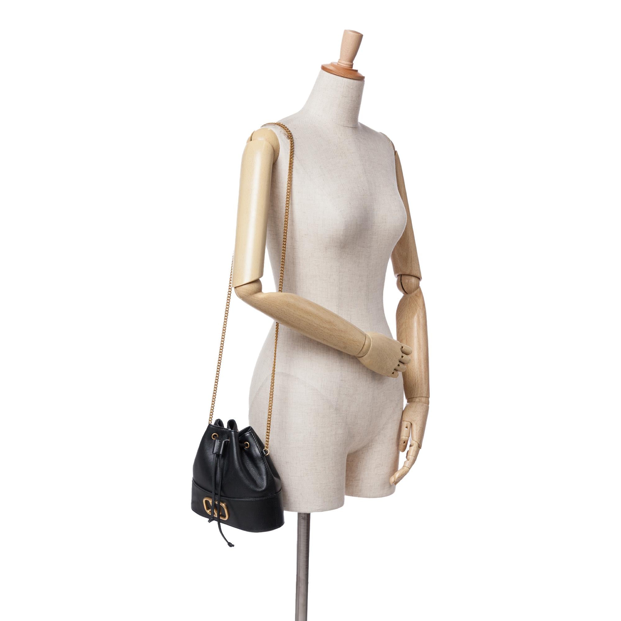 Valentino Mini Nappa Leather VLogo Signature Chain Bucket Bag