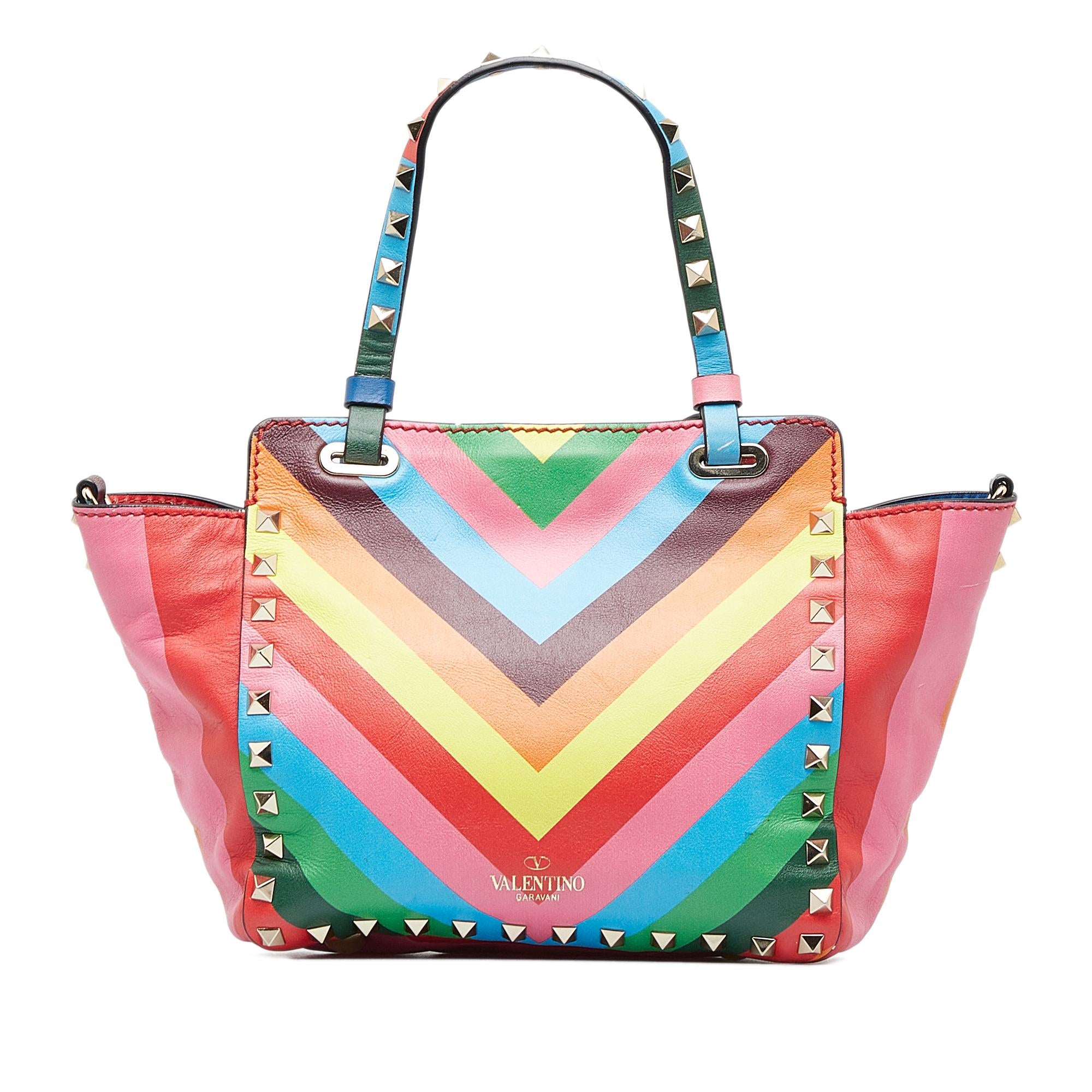 Valentino Mini Rockstud Rainbow Satchel (SHG-nmwp6g)