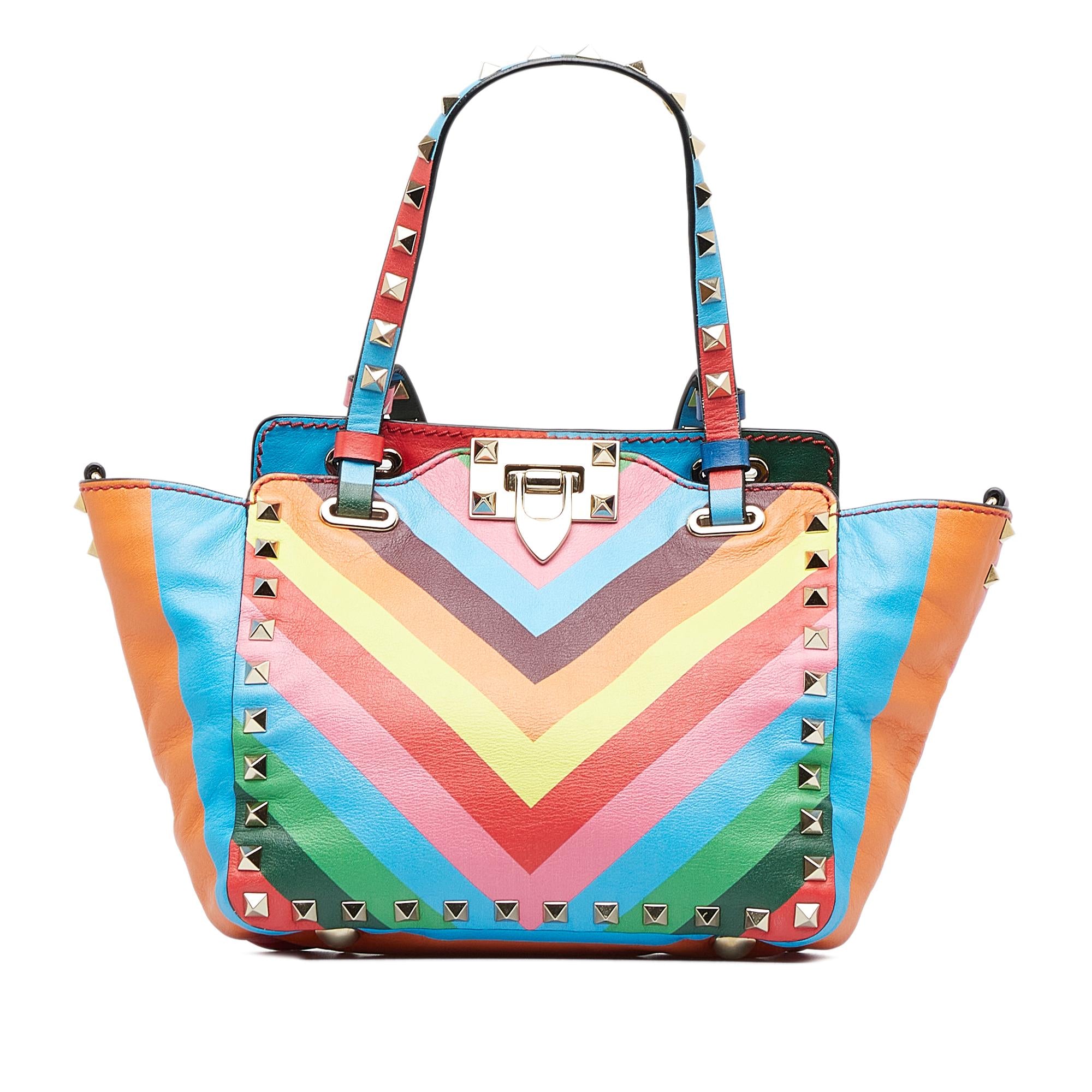 Valentino Mini Rockstud Rainbow Satchel (SHG-nmwp6g)