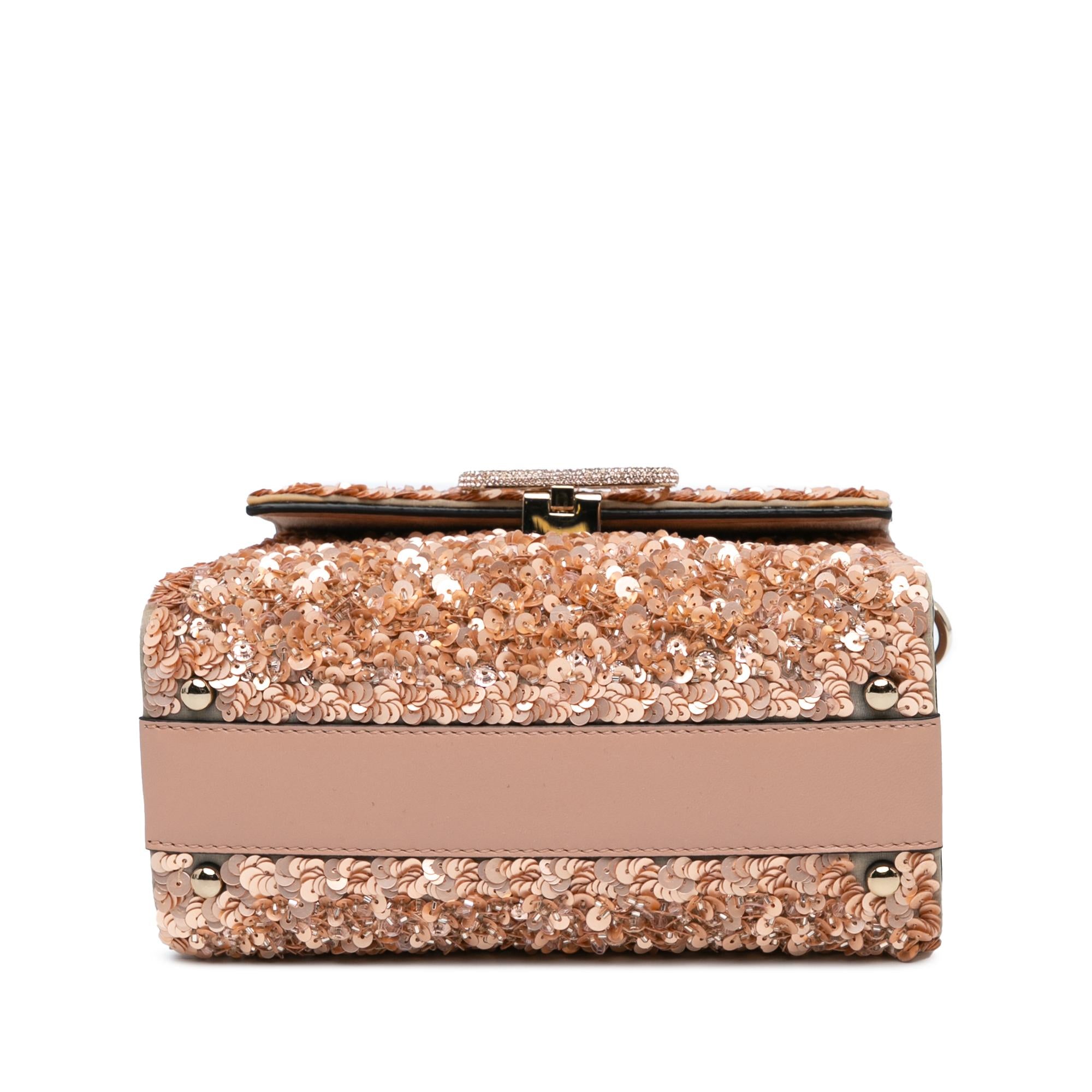 Valentino Mini Sequin Embellished VSling Satchel (SHG-tzftVr)