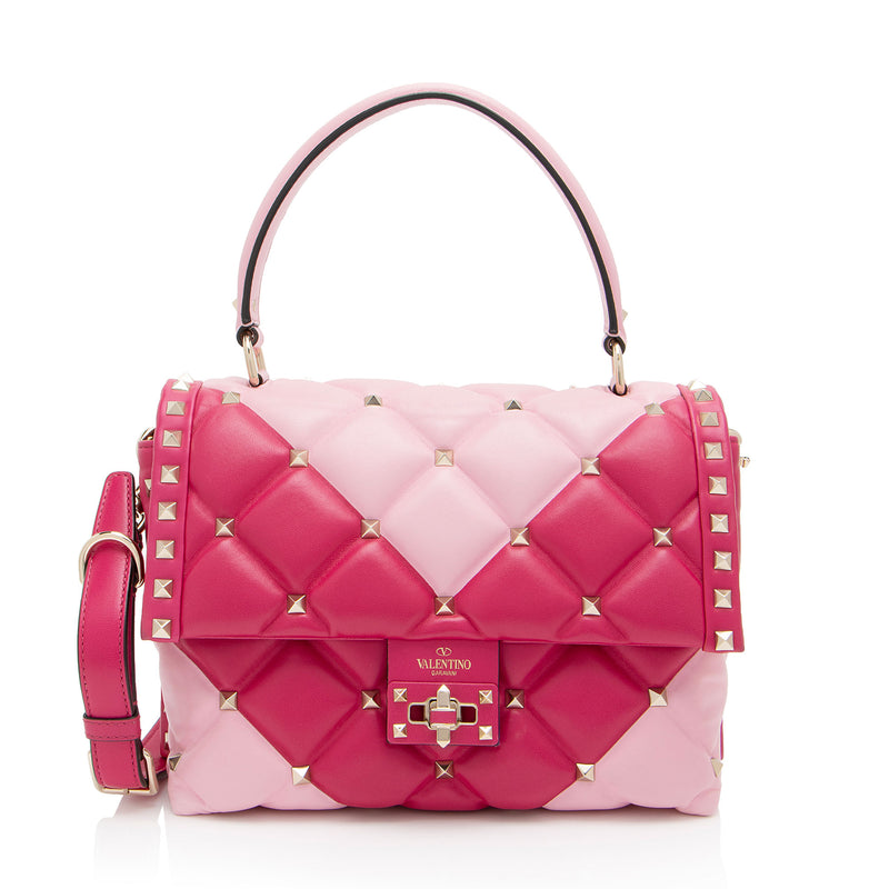 Valentino Nappa Leather Candystud Medium Top Handle SHF SasazK LuxeDH