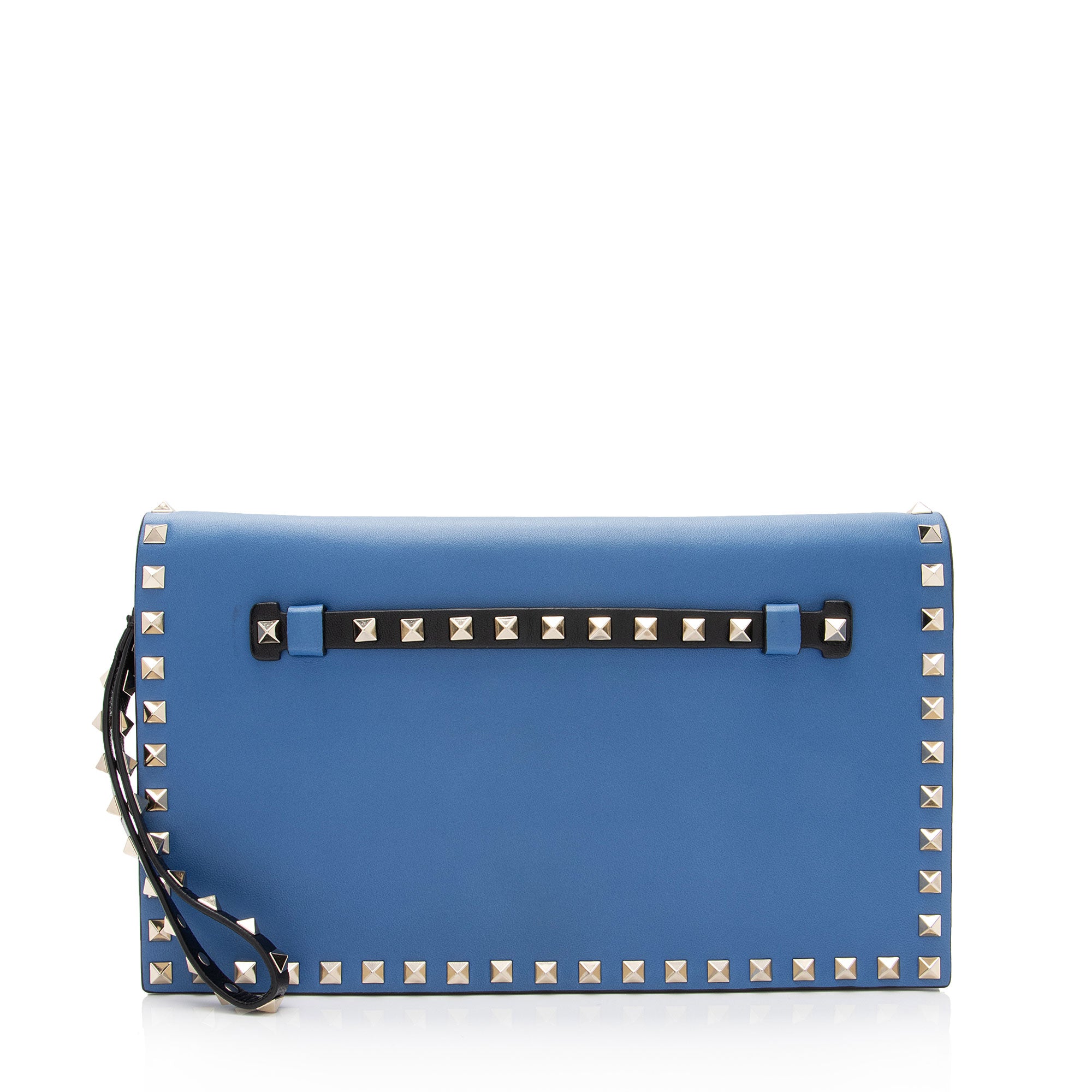 Valentino Nappa Leather Rockstud Clutch (SHF-OZj4Np)