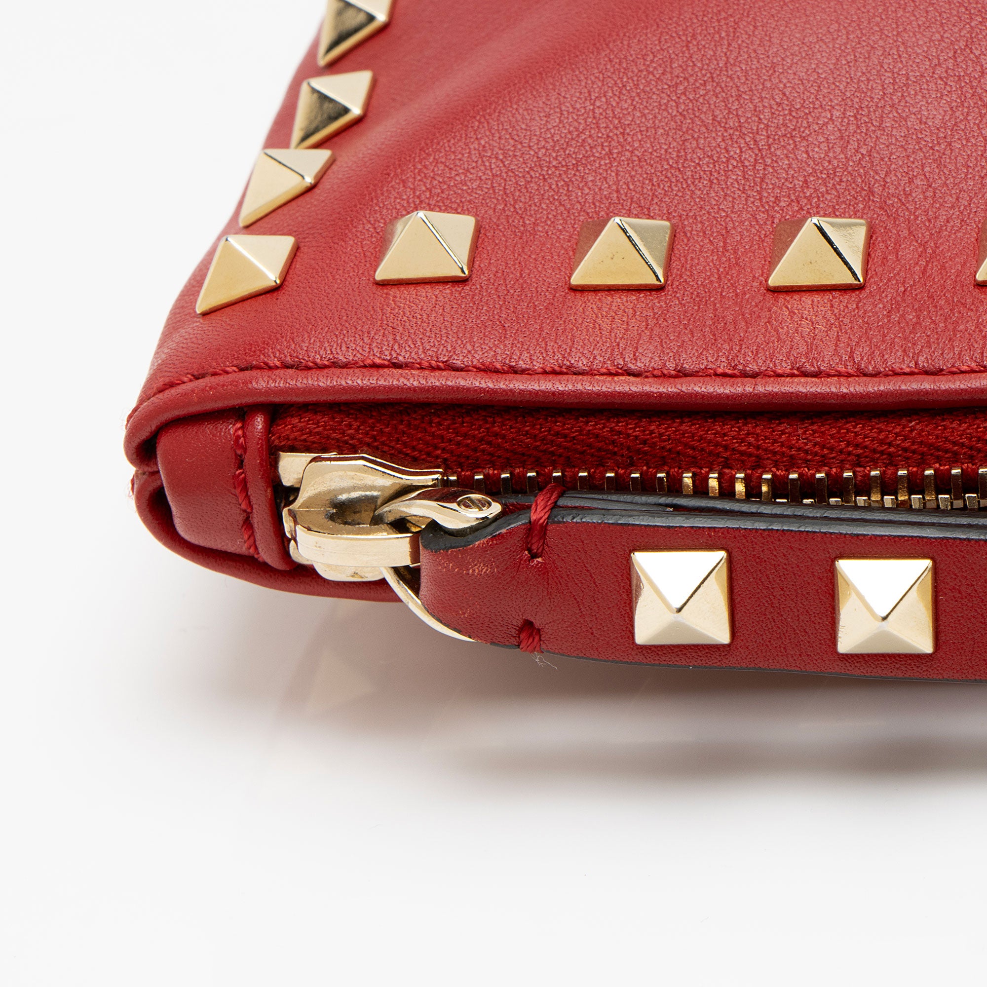 Valentino Nappa Leather Rockstud Large Clutch
