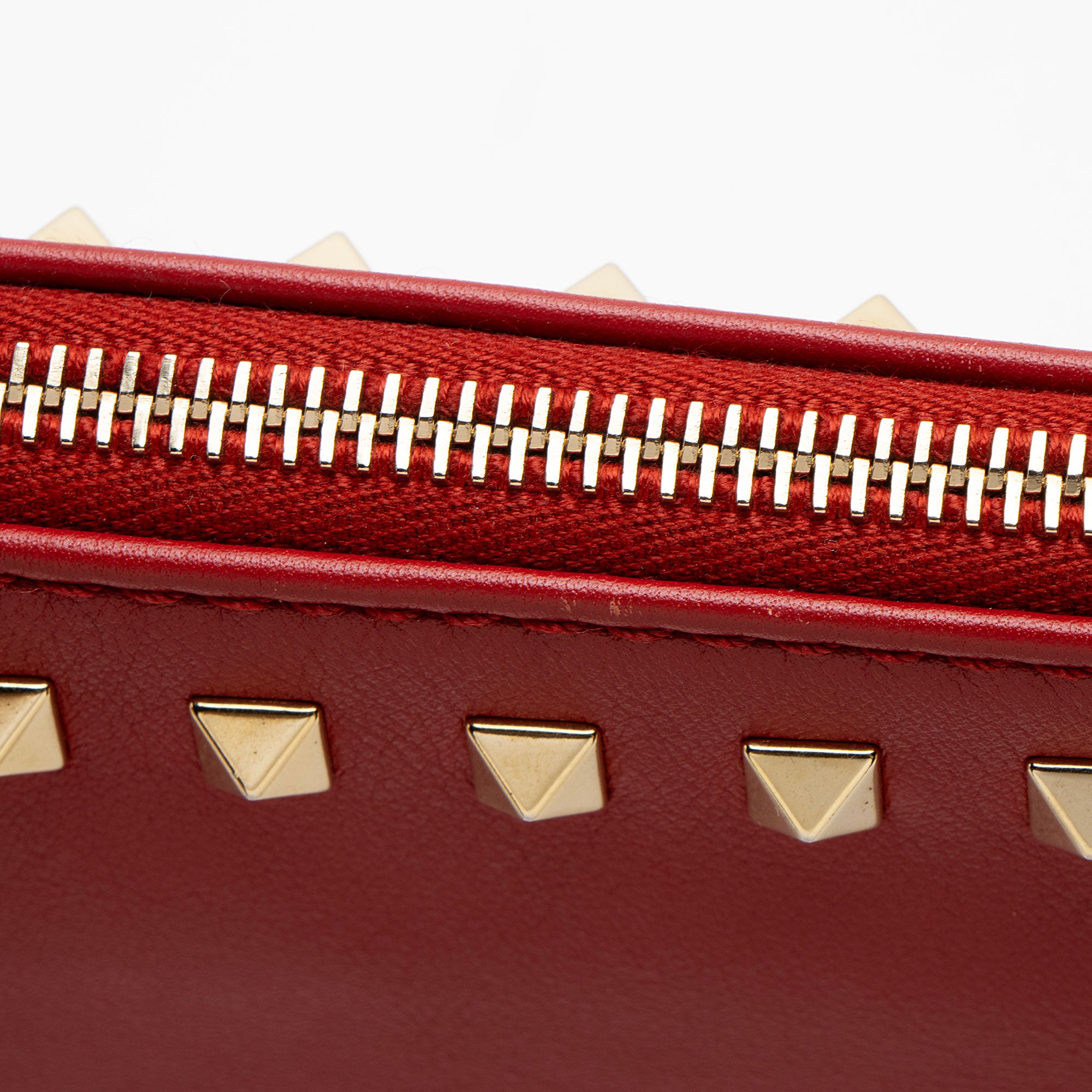 Valentino Nappa Leather Rockstud Large Clutch