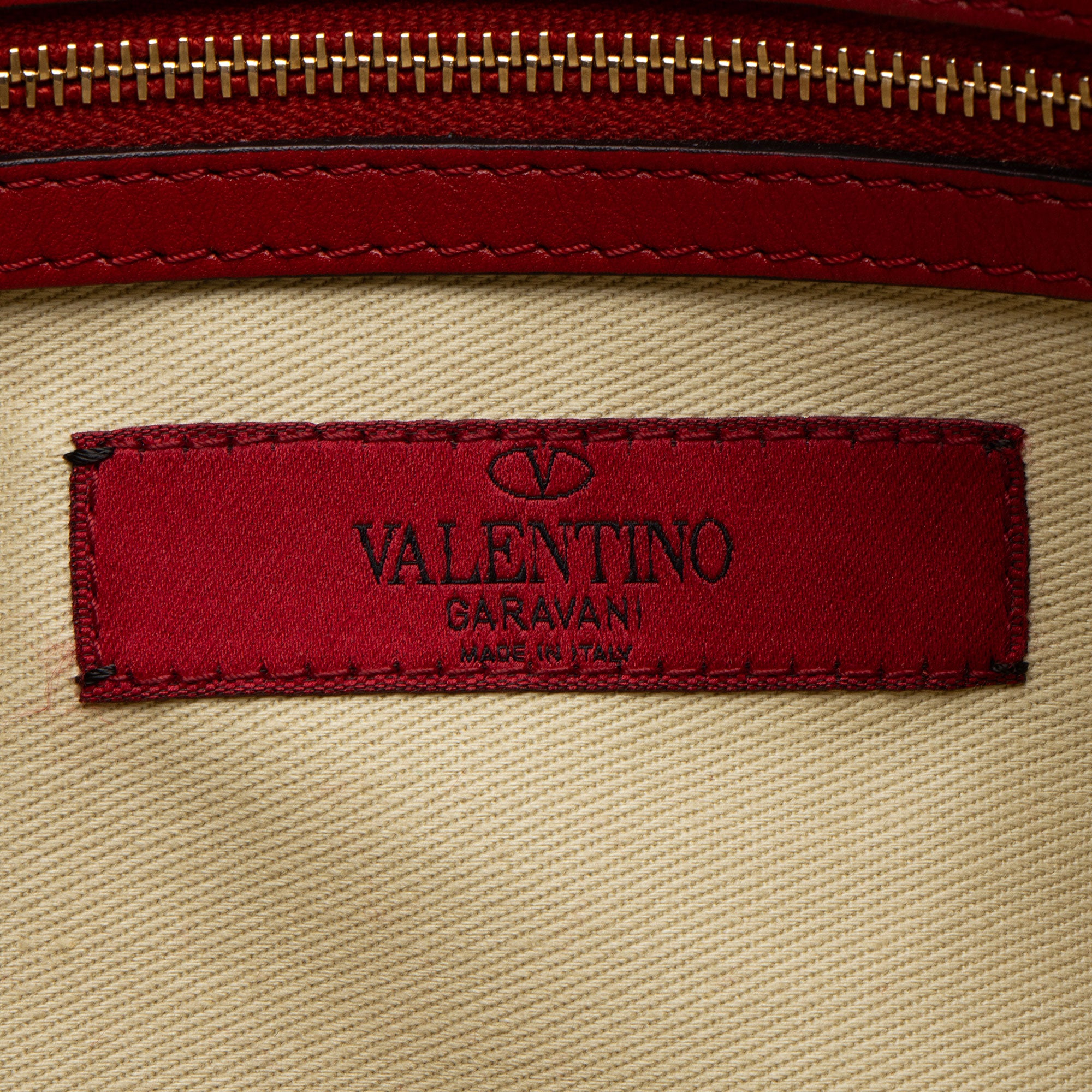 Valentino Nappa Leather Rockstud Large Clutch