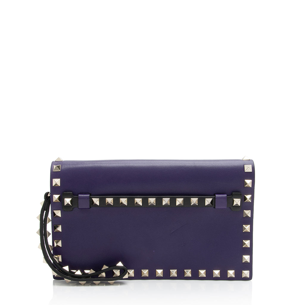 Valentino Nappa Leather Rockstud Small Clutch SHF tdRnN4 LuxeDH