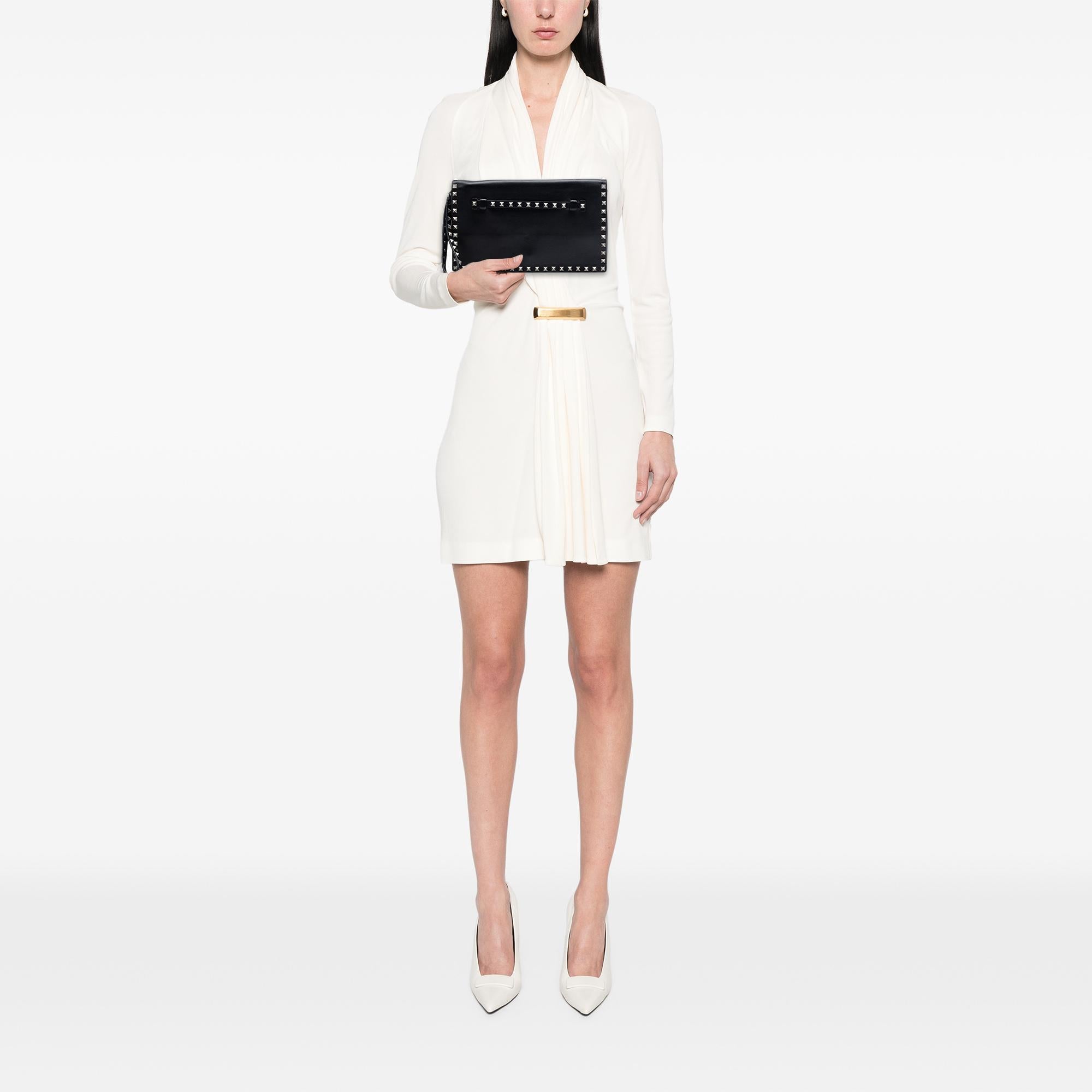Valentino Nappa Rockstud Wristlet Clutch