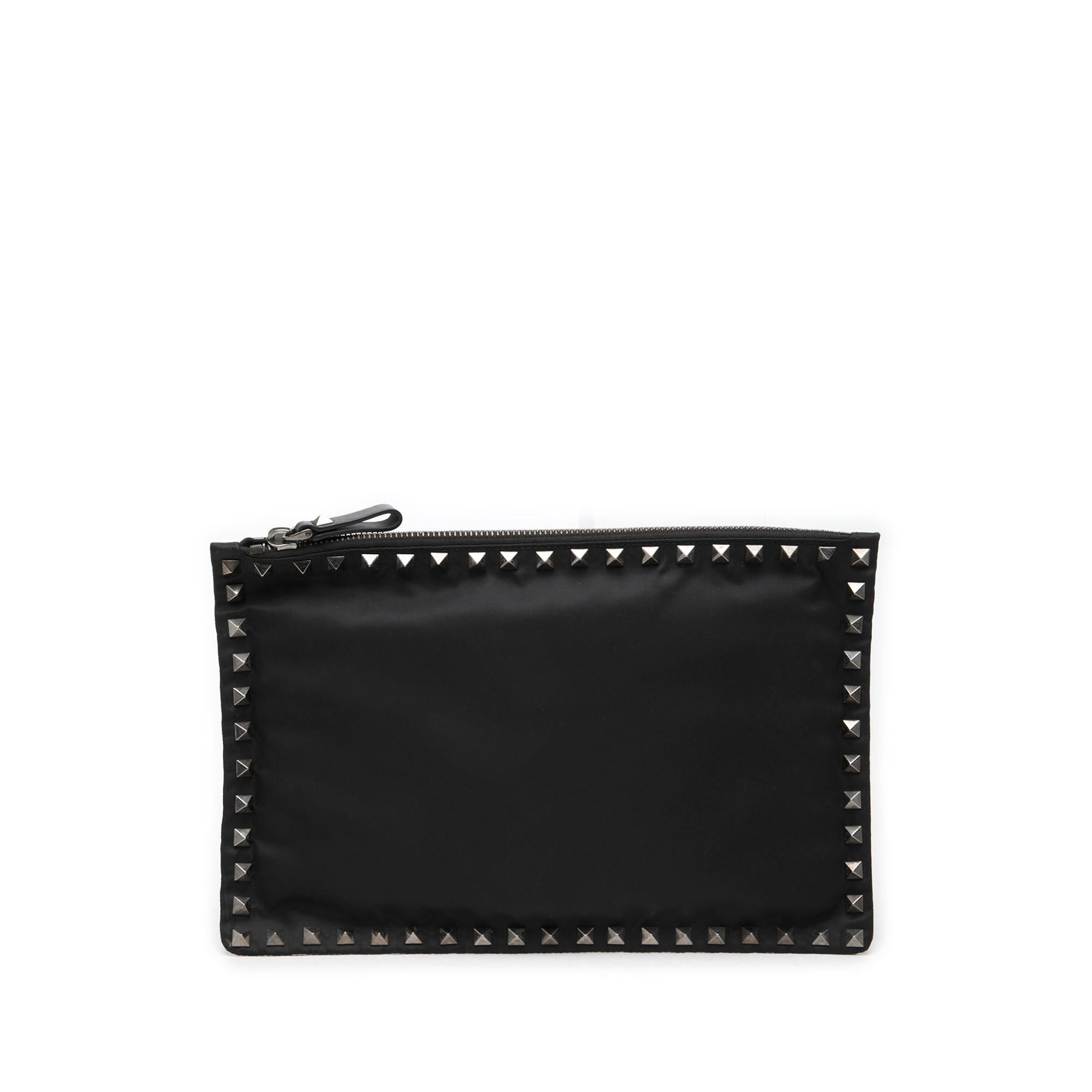 Valentino Nylon Rockstud Zip Pouch