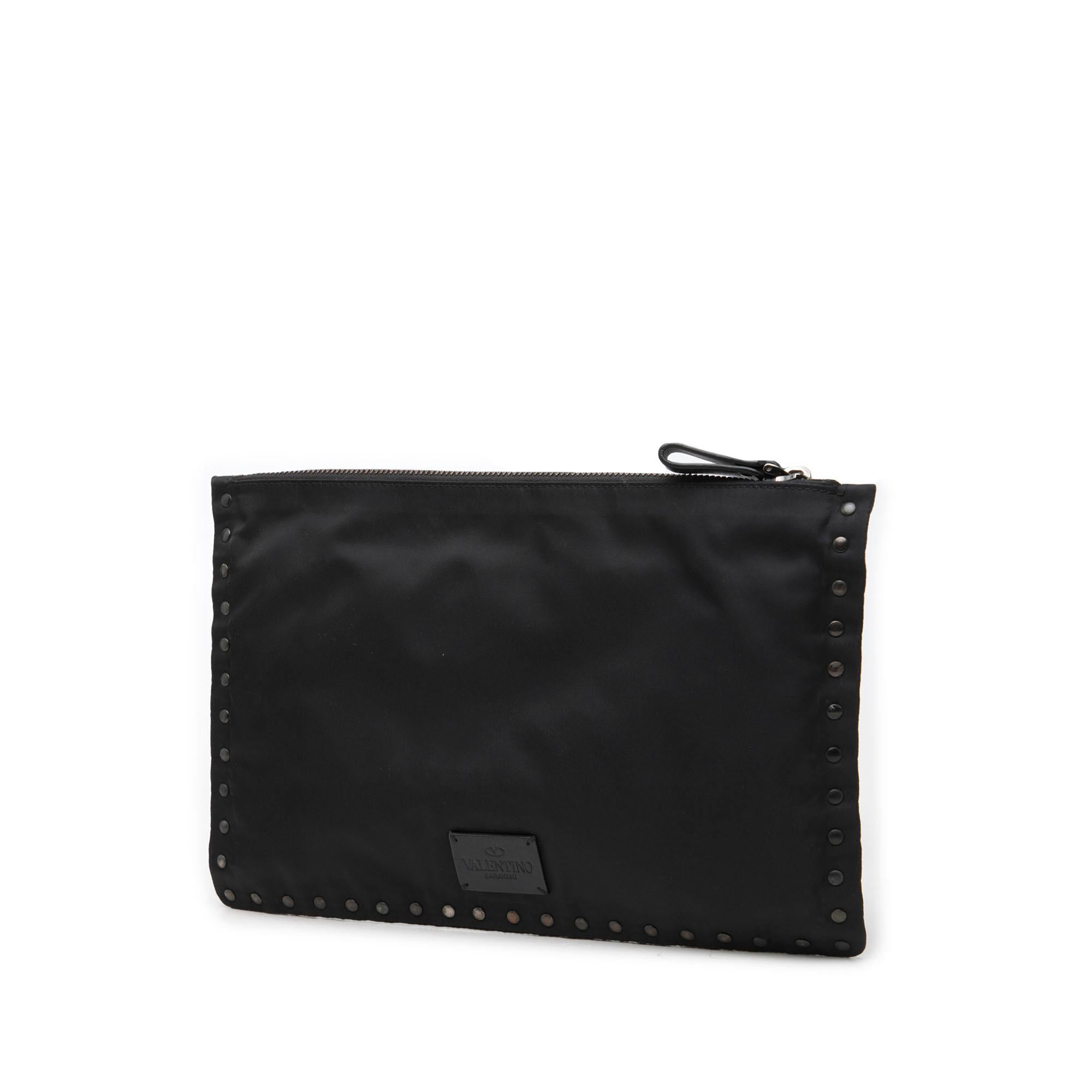 Valentino Nylon Rockstud Zip Pouch