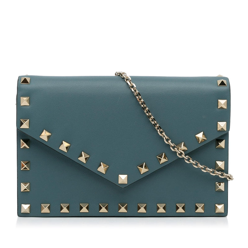 Valentino Rockstud Envelope Wallet on Chain SHG eNM8EB LuxeDH