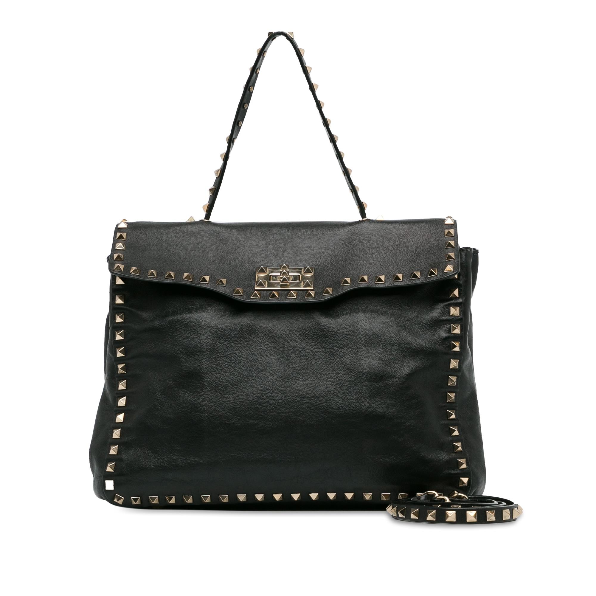 Valentino Rockstud Flap Satchel (SHG-783ZgD)