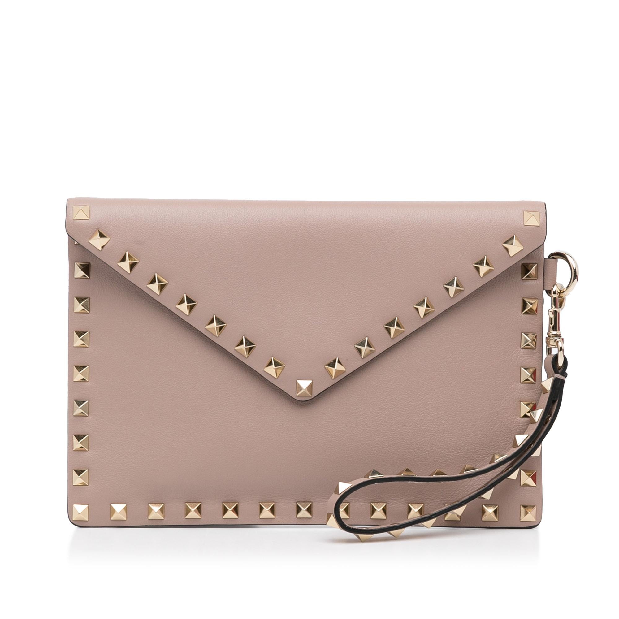 Valentino Rockstud Flat Envelope Clutch (SHG-H7XDm5)