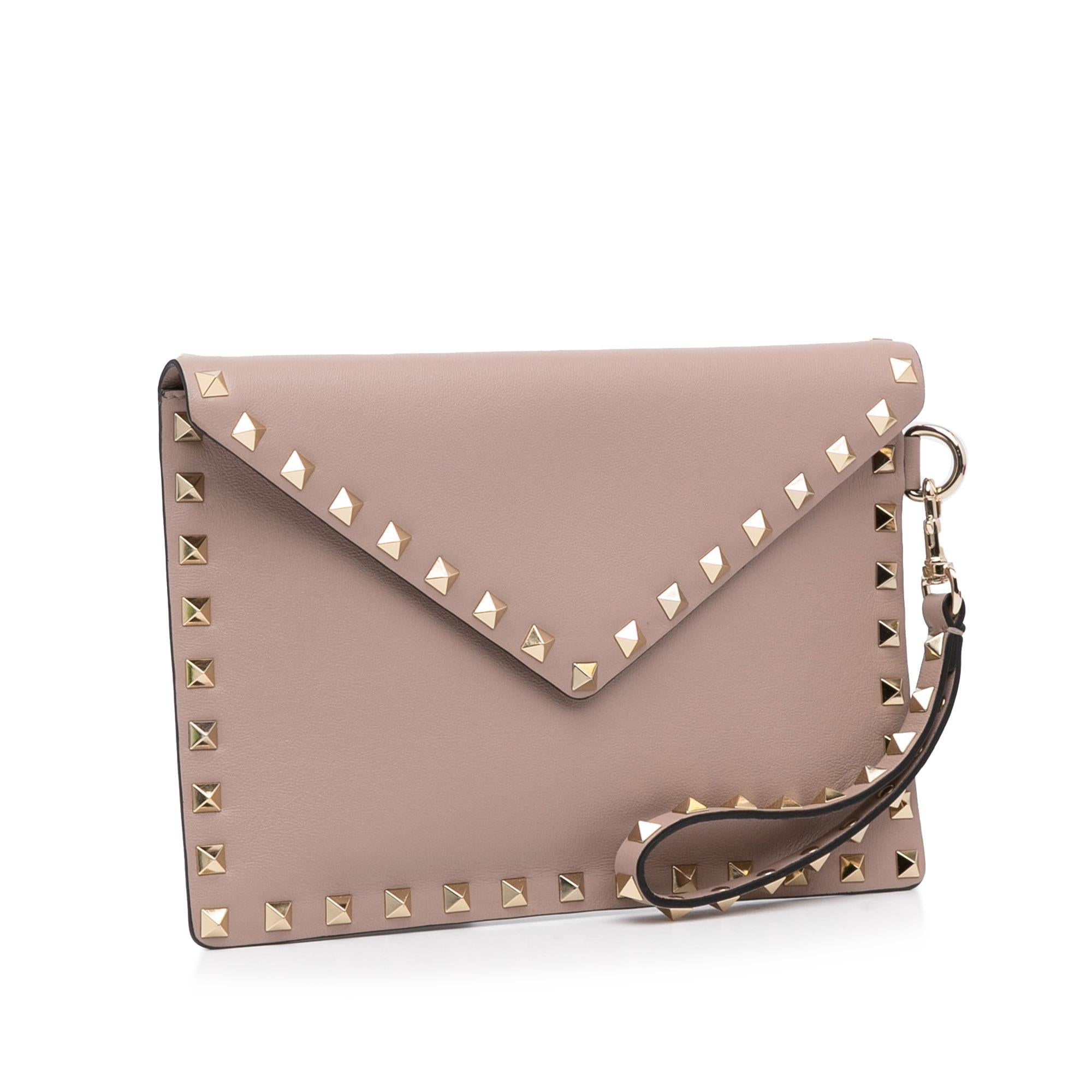 Valentino Rockstud Flat Envelope Clutch (SHG-H7XDm5)