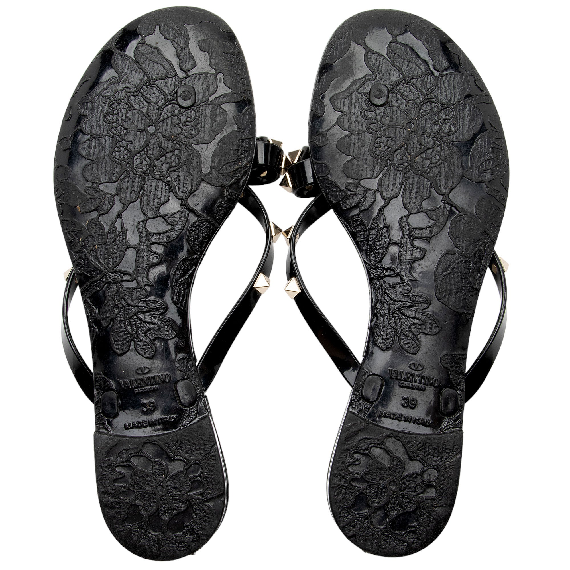 Valentino Rockstud Jelly Bow Sandals - Size 9 / 39 (SHF-WrvubB)