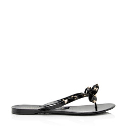 Valentino Rockstud Jelly Bow Sandals - Size 9 / 39 (SHF-WrvubB)