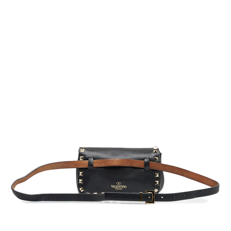Valentino Rockstud Leather Belt Bag SHG kfxB3x LuxeDH
