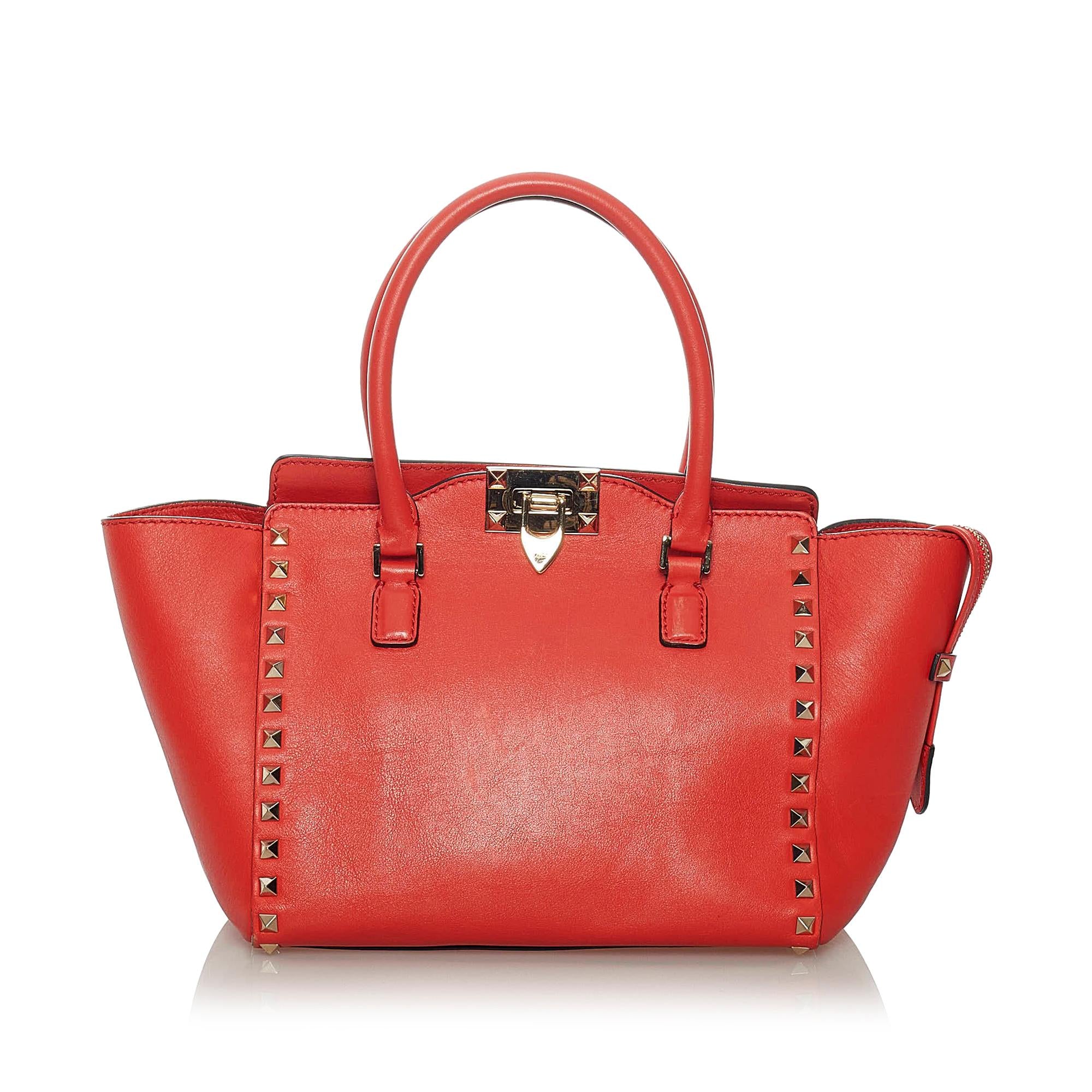 Valentino Rockstud Leather Satchel (SHG-w8j1gg)