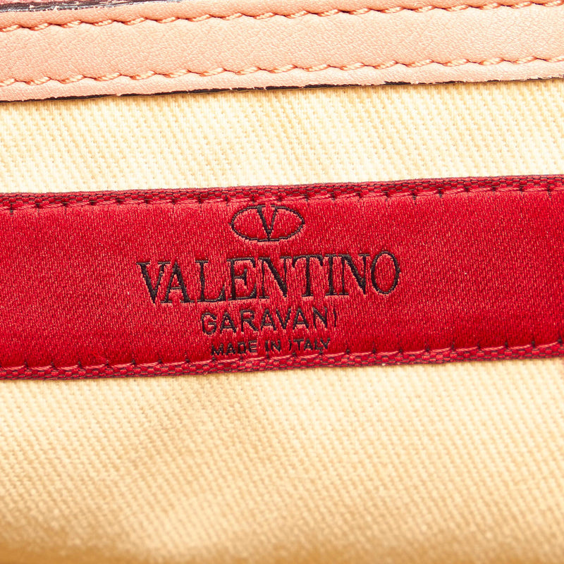 Valentino Rockstud Leather Satchel (SHG-AOLNBr)