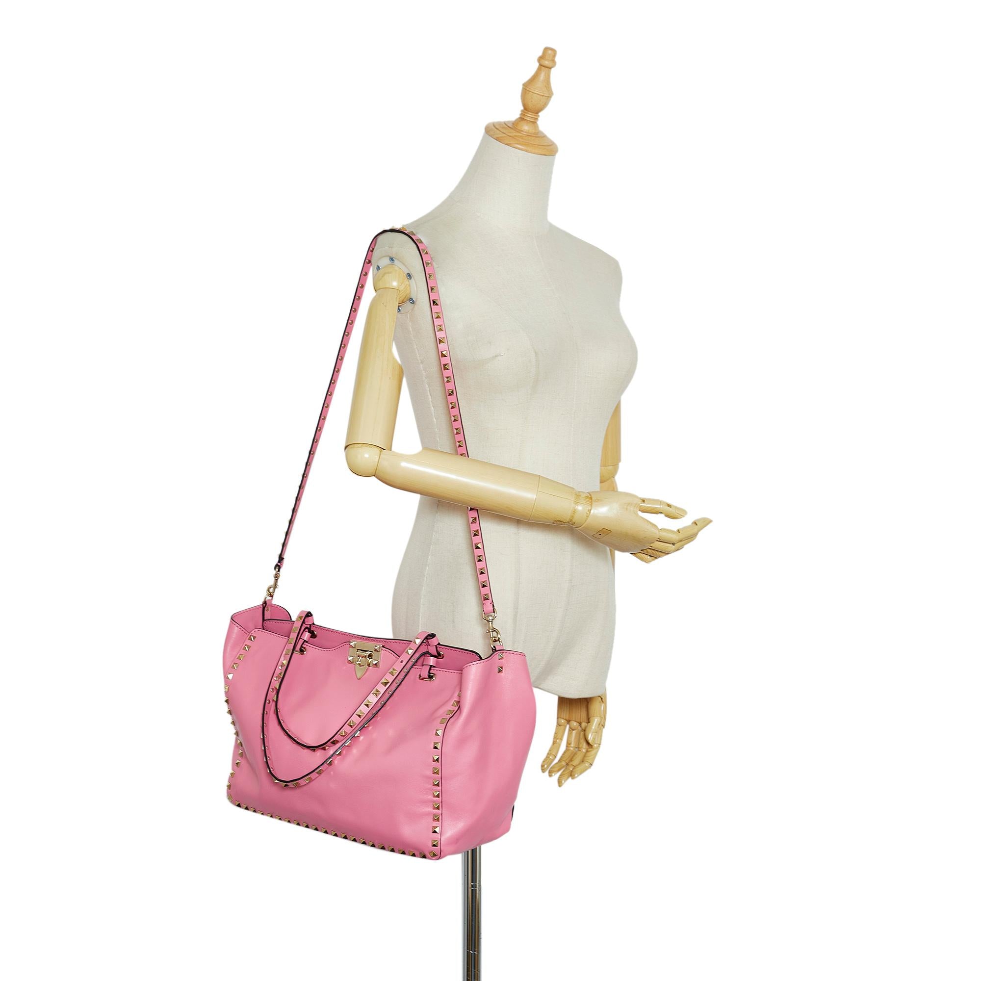 Valentino Rockstud Leather Satchel (SHG-KXZFp9)