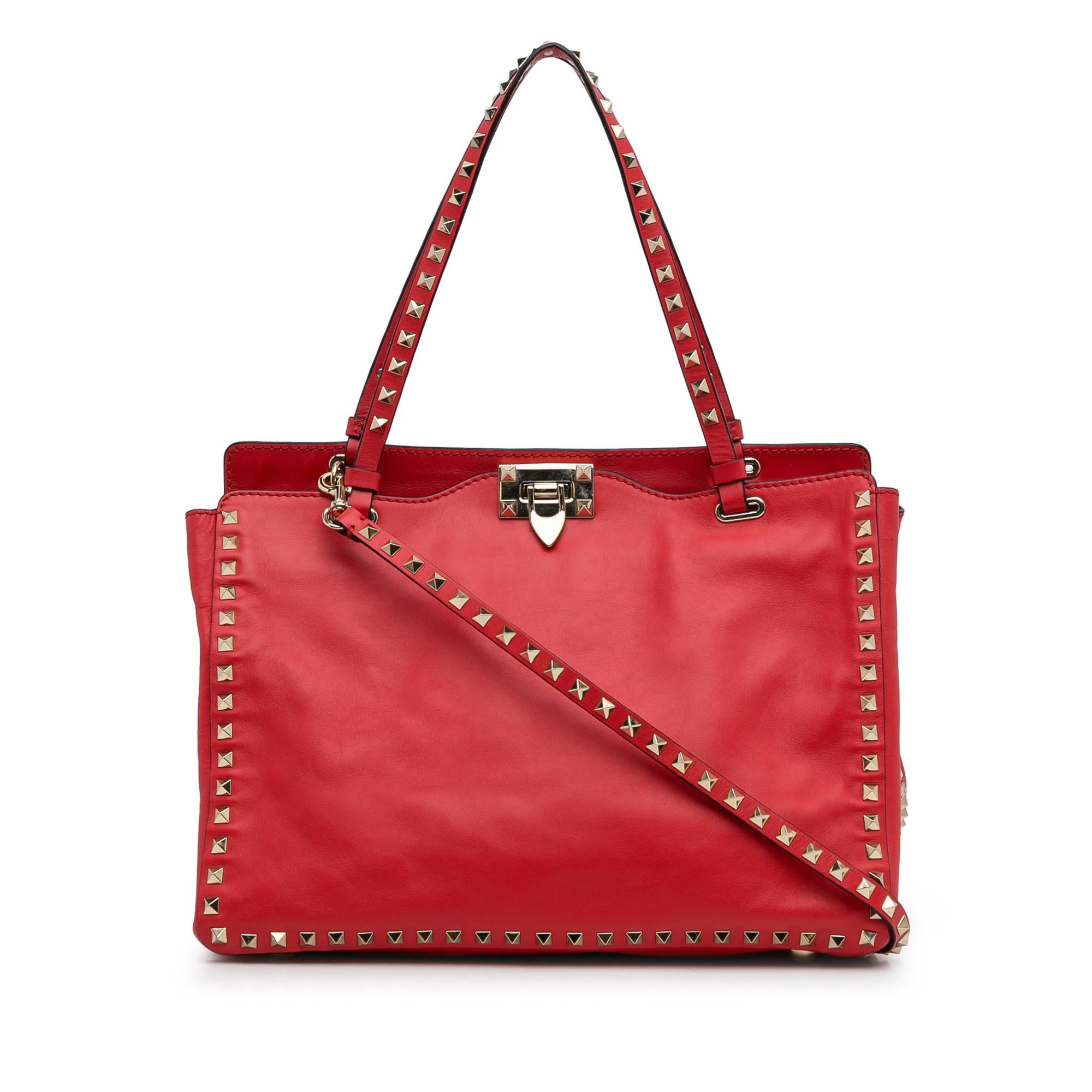 Valentino Rockstud Leather Satchel (SHG-WDuH47)