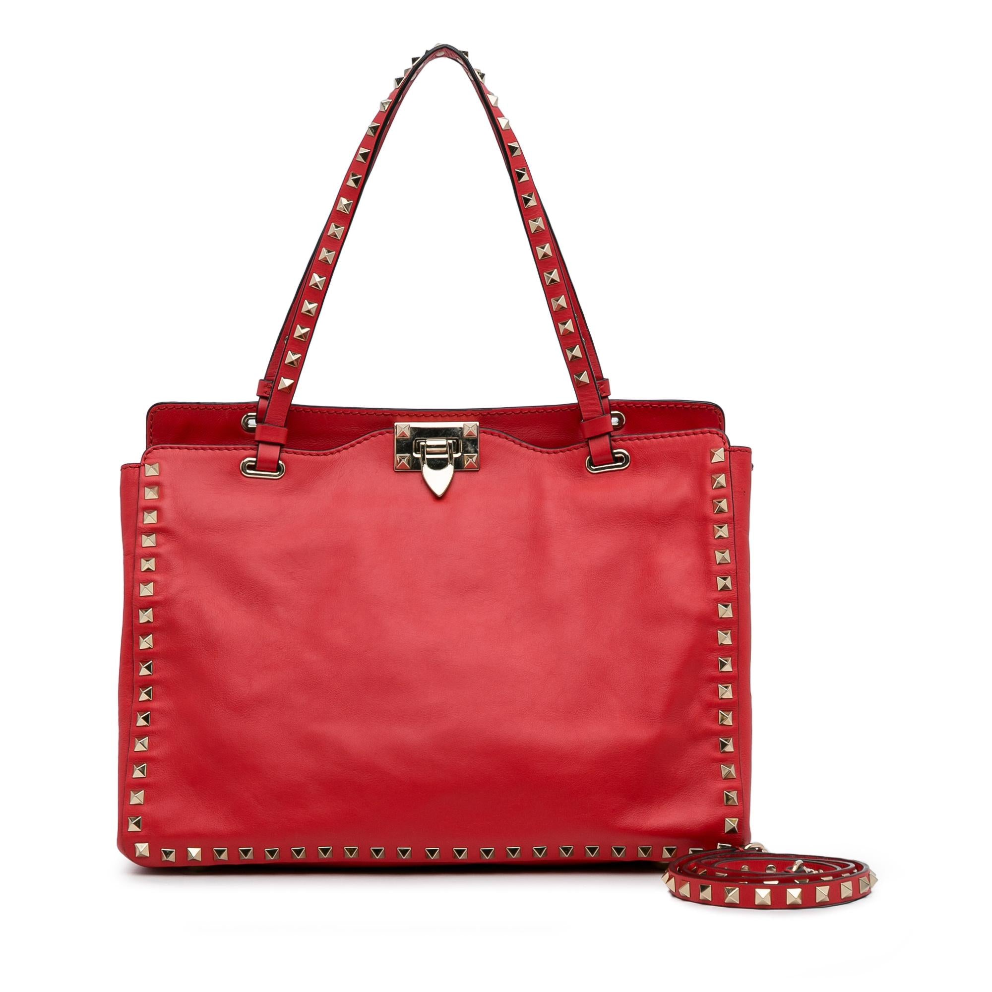 Valentino Rockstud Leather Satchel (SHG-WDuH47)