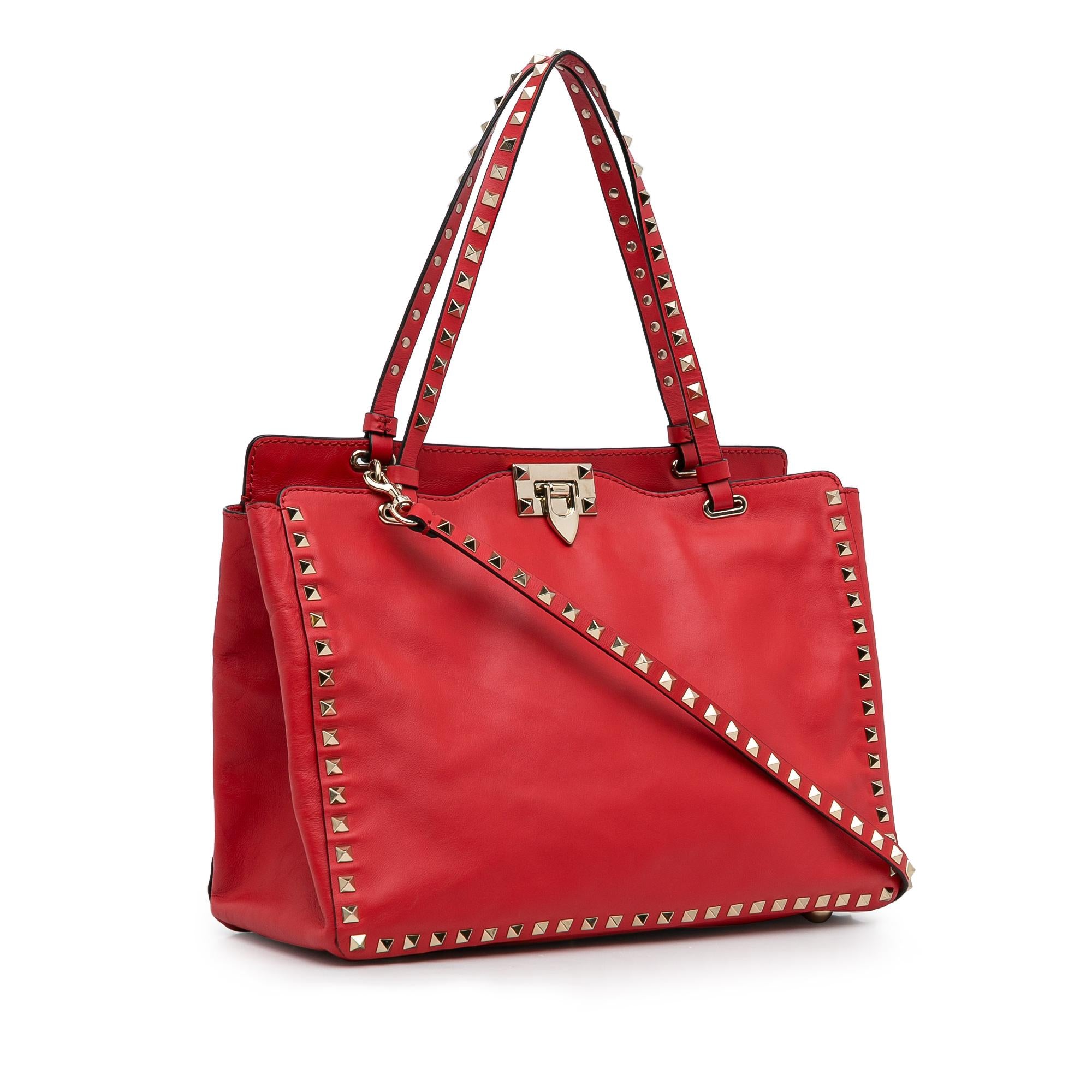 Valentino Rockstud Leather Satchel (SHG-WDuH47)