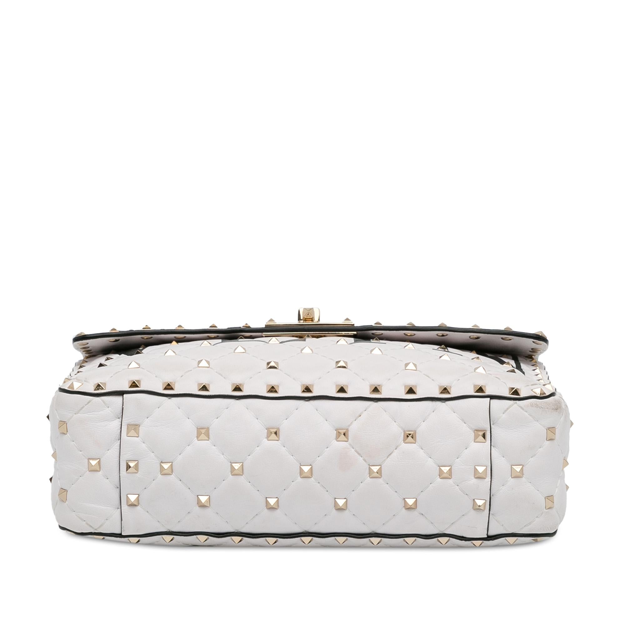 Valentino Rockstud Spike VLTN Leather Satchel (SHG-oob5iv)