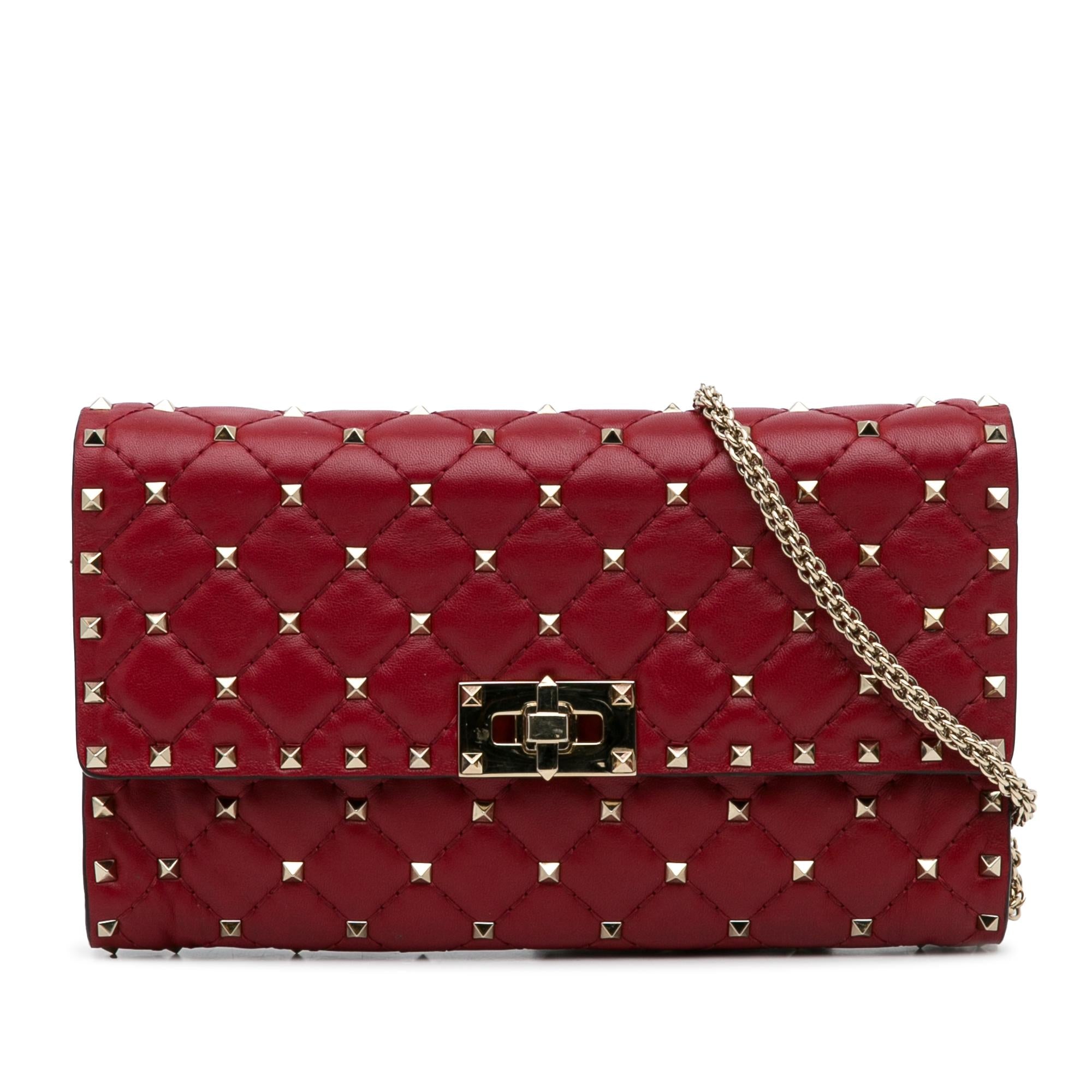 Valentino Rockstud Spike Wallet on Chain (SHG-d2Jbja)