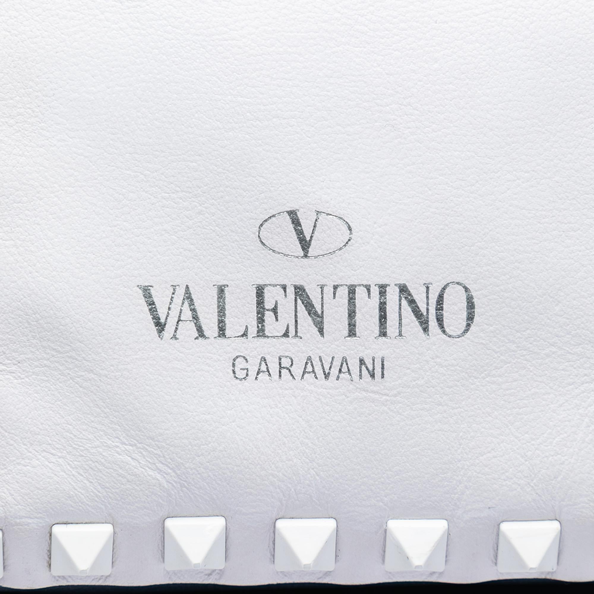 Valentino Small Bicolor Leather Rockstud Double Handle Tote