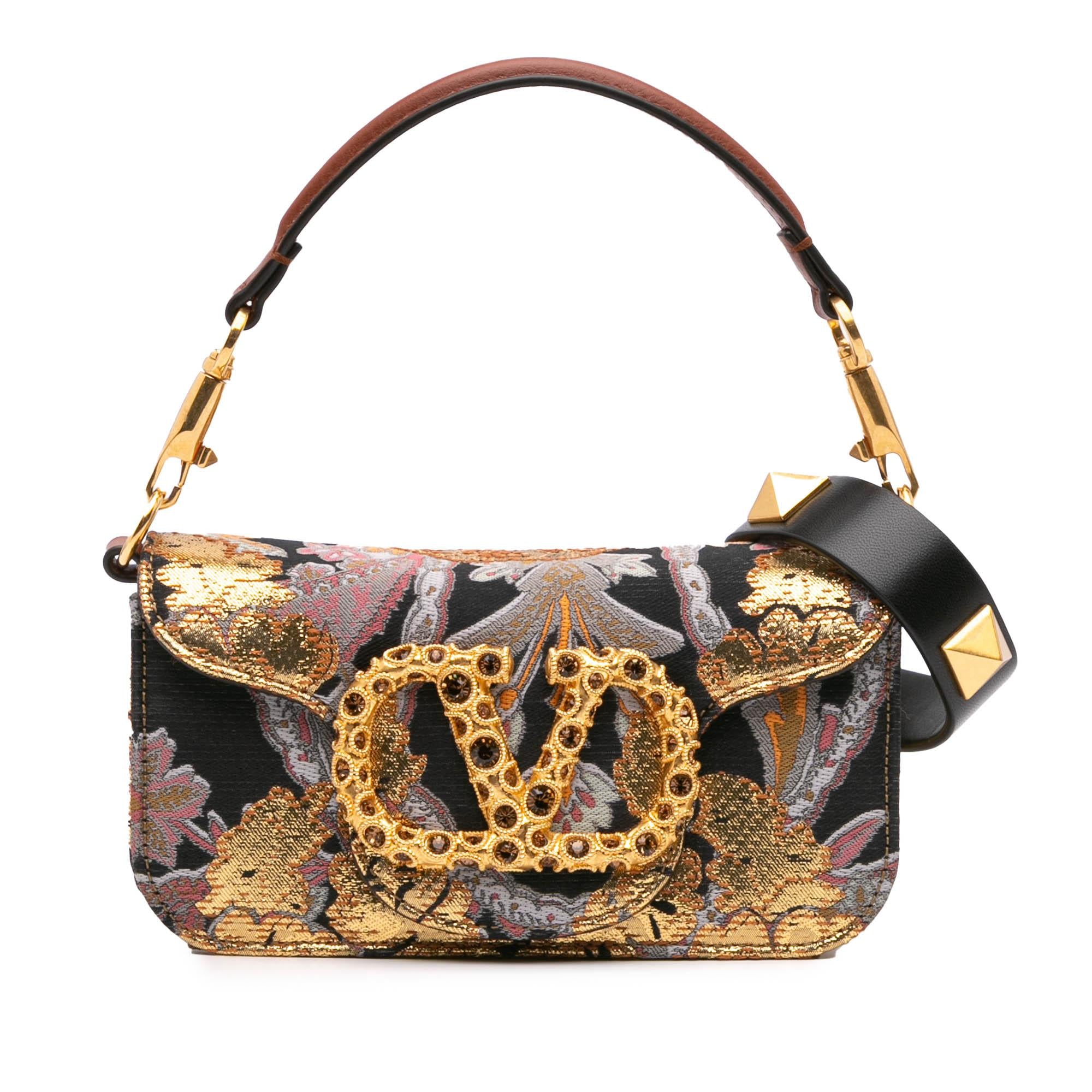 Valentino Small Canvas Embroidered Loco Satchel