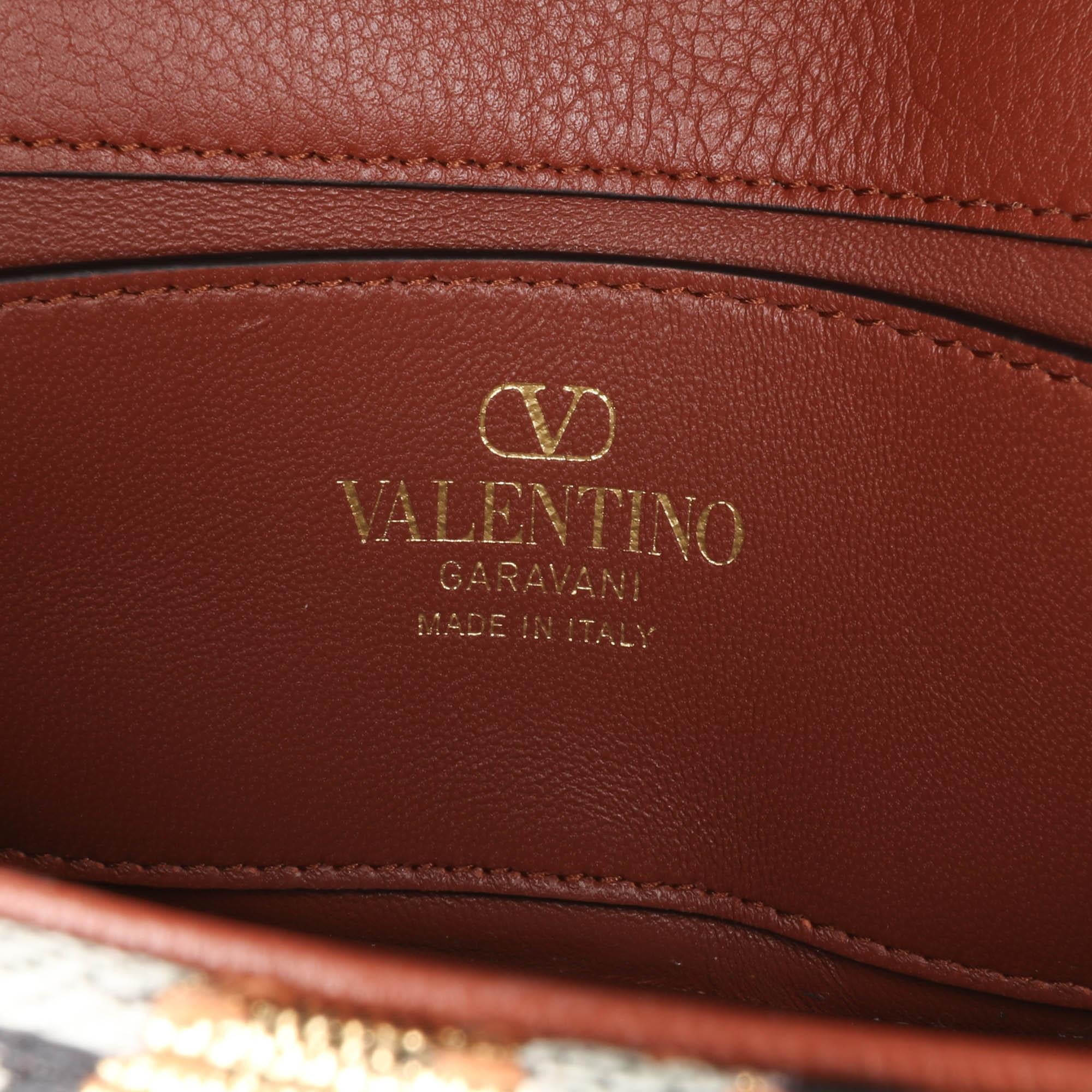 Valentino Small Canvas Embroidered Loco Satchel